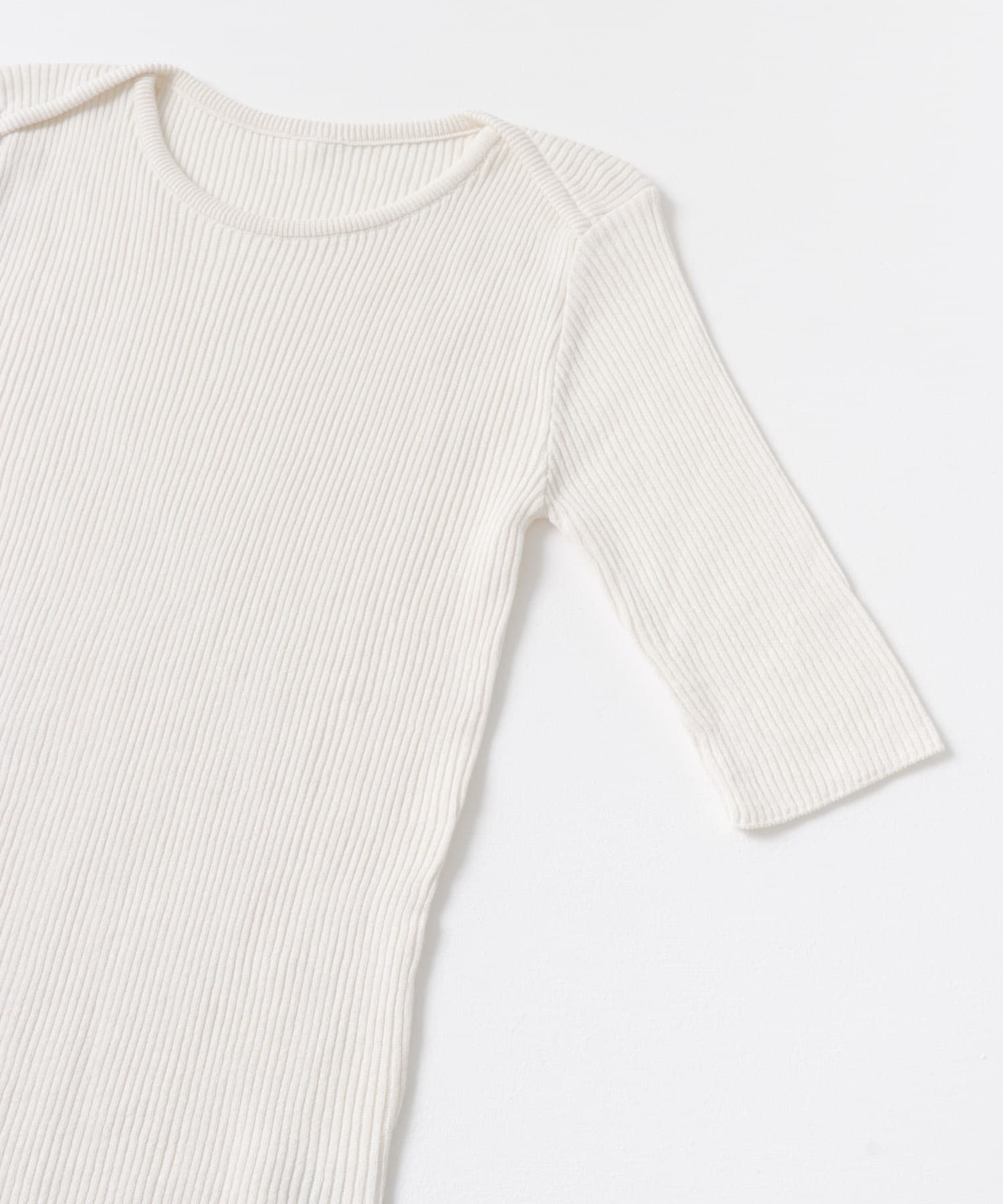 armi　mother WASHI KNIT RIB T-SHIRTS WHITE 1