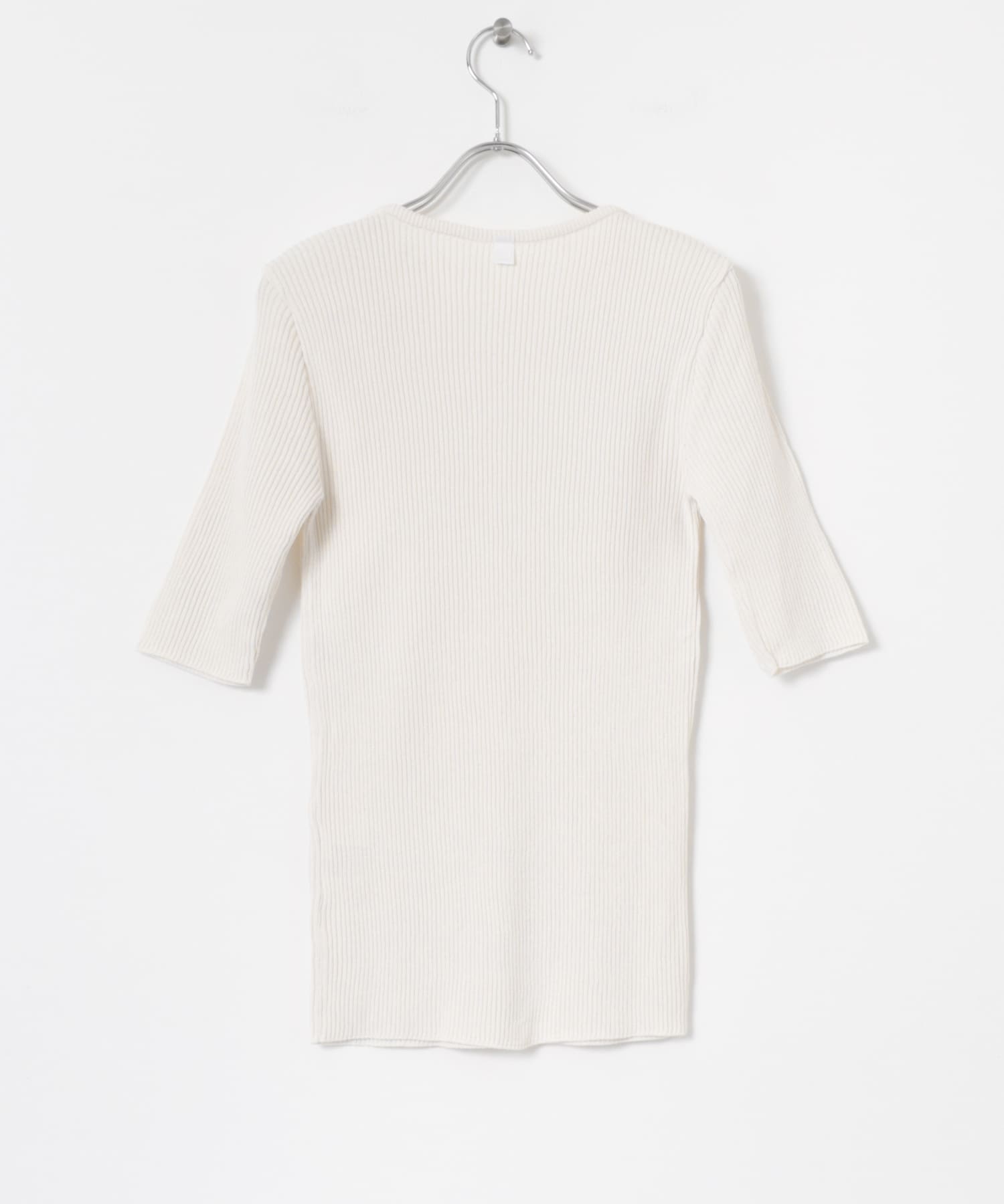 armi　mother WASHI KNIT RIB T-SHIRTS WHITE 1