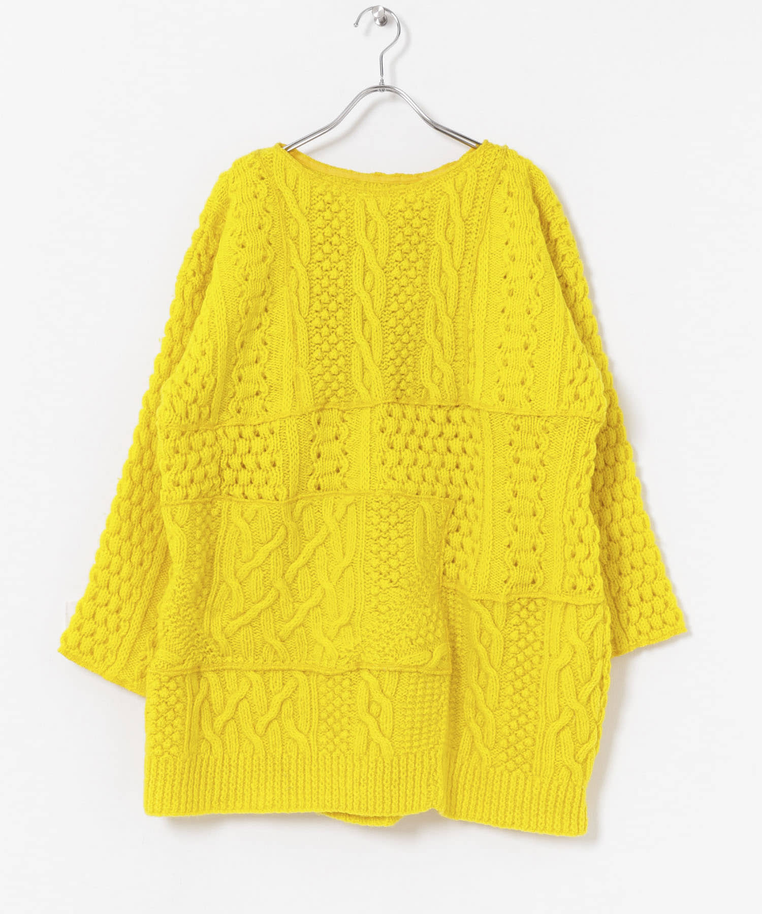 77circa　patchwork sweater(後染め) Yellow one