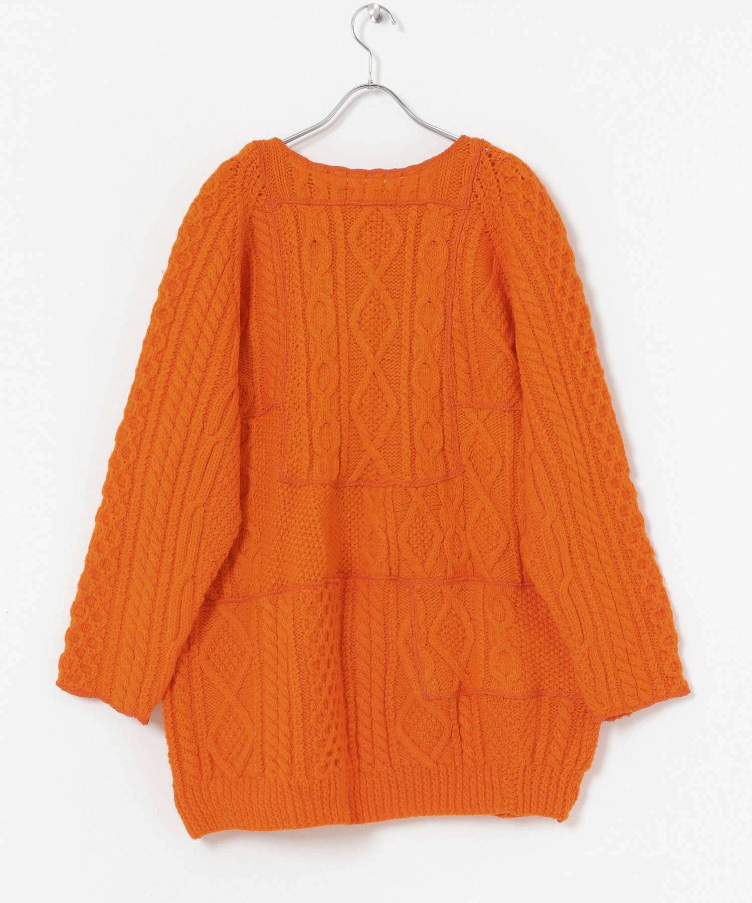 77circa　patchwork sweater(後染め) Orange one