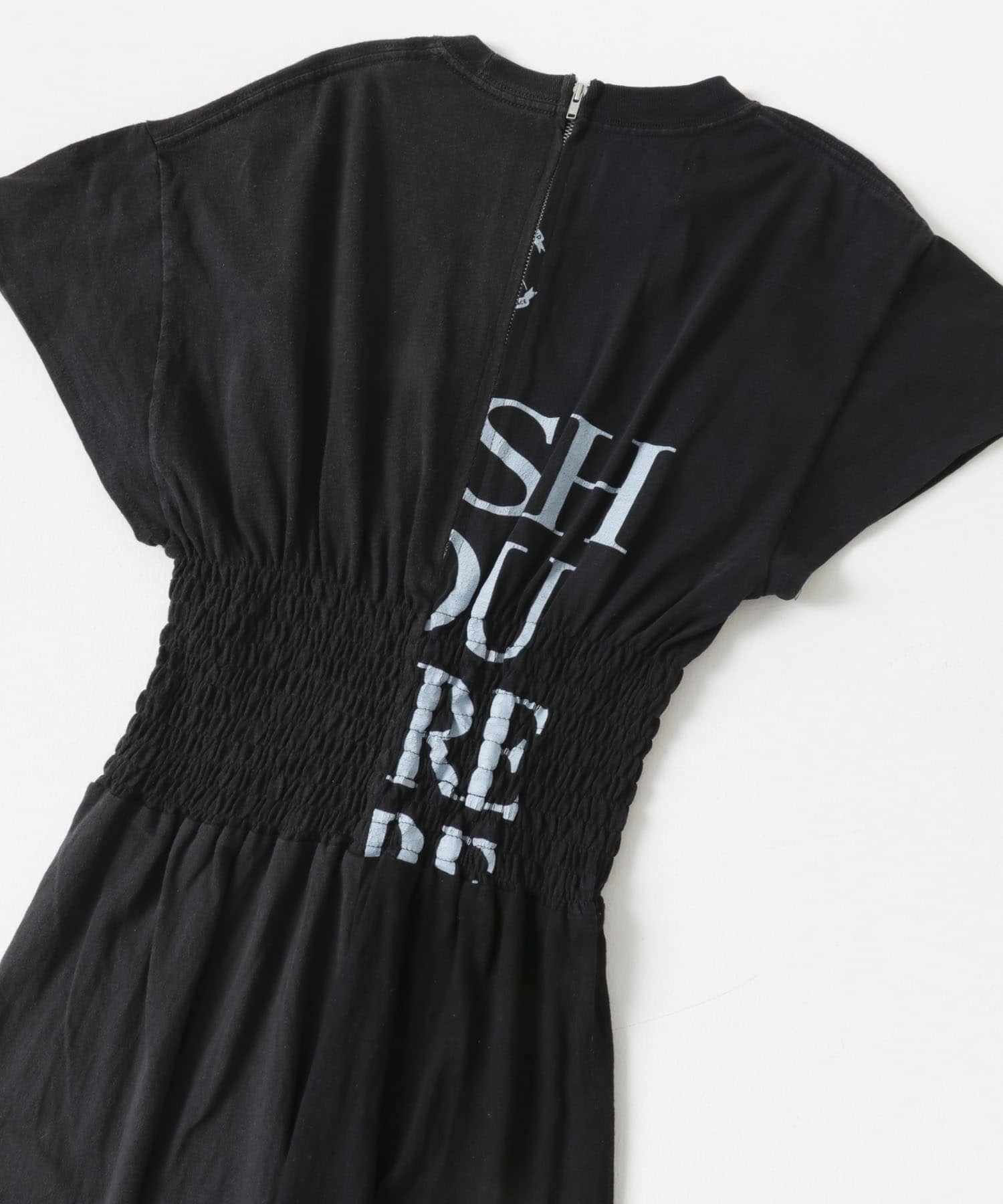 77circa　circa make shirring ONE-PIECE Black2 one