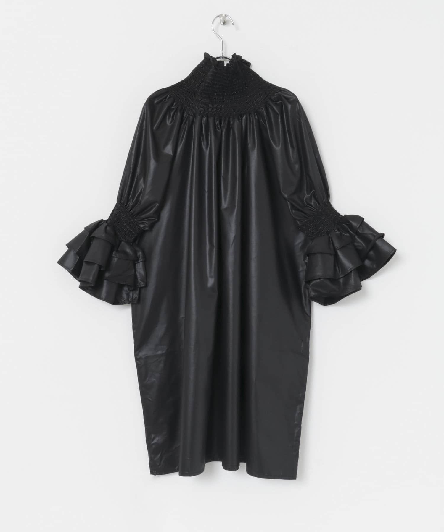 77circa　luster shirring turtle one-piece Black one