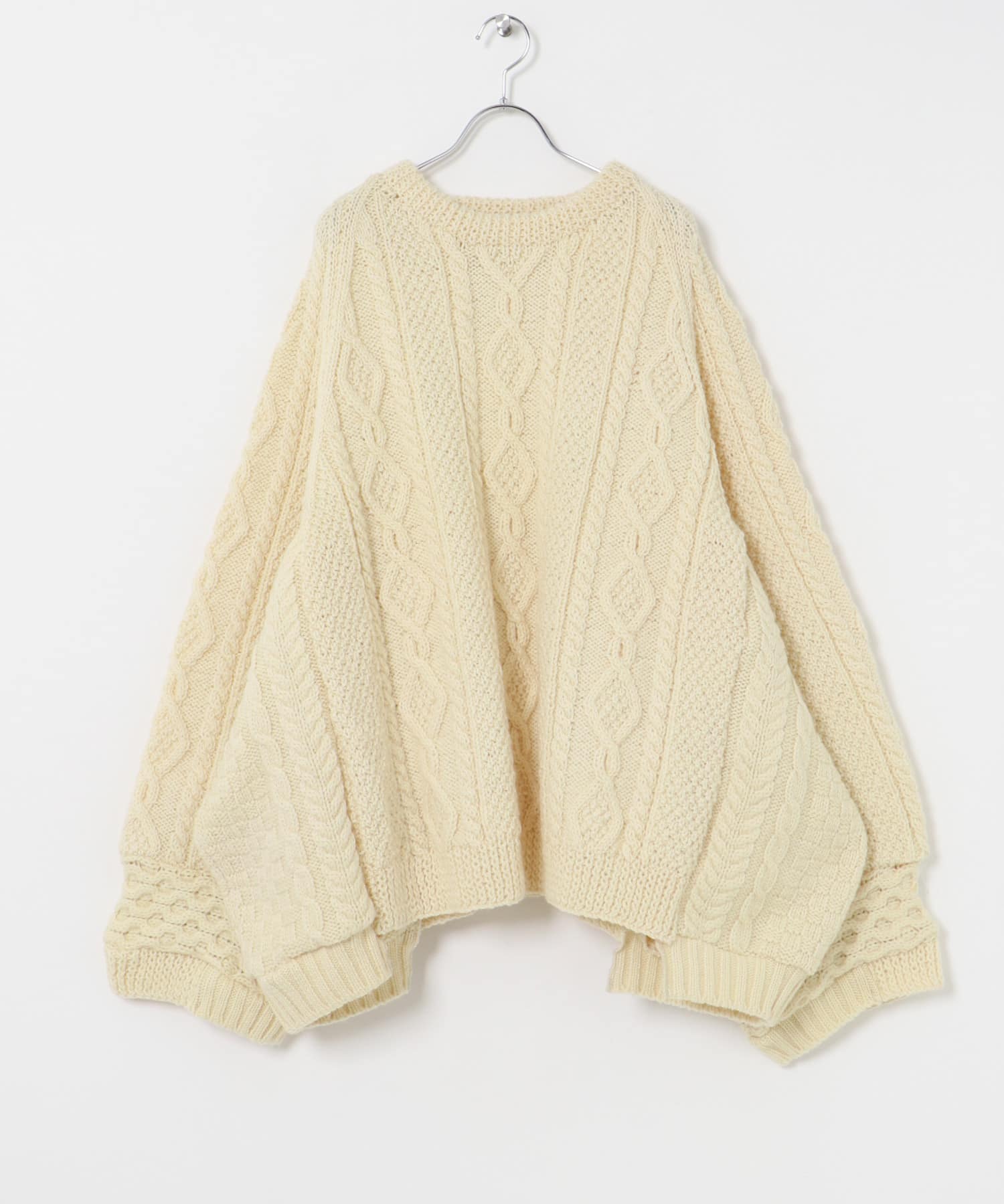 77circa　make wide fisherman sweater