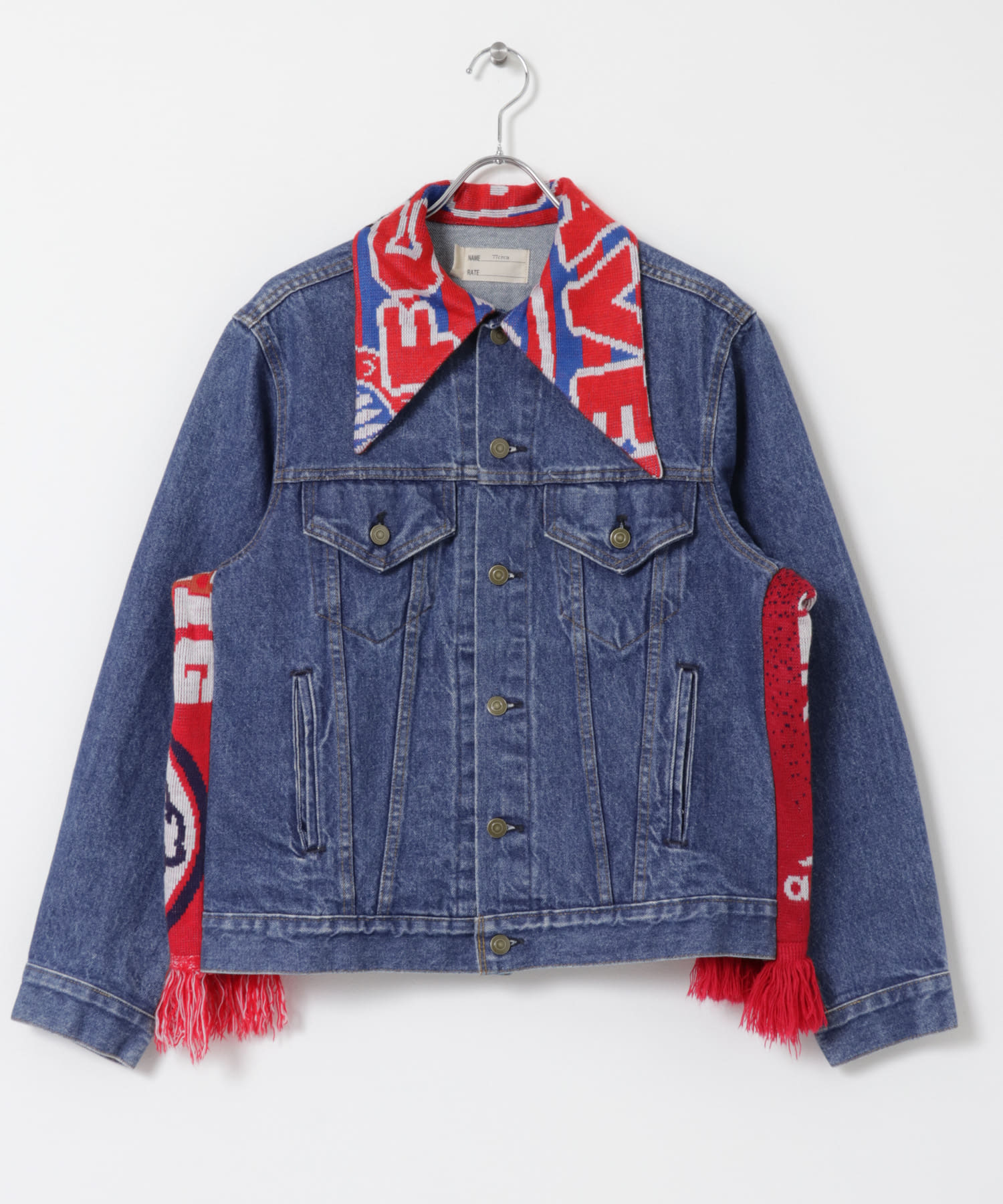 77circa　sport muffler denim jacket blue2 M