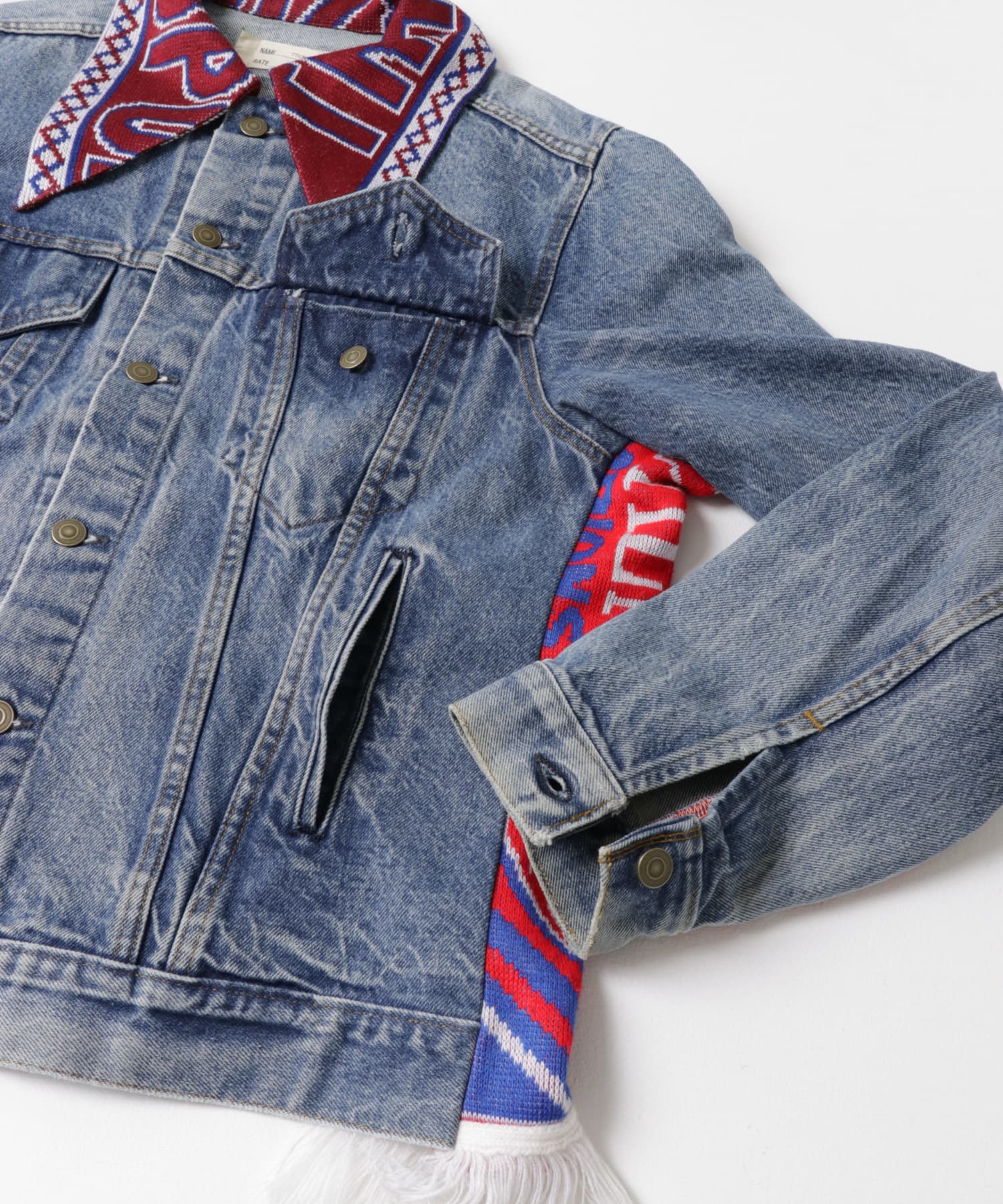 77circa　sport muffler denim jacket blue5 L