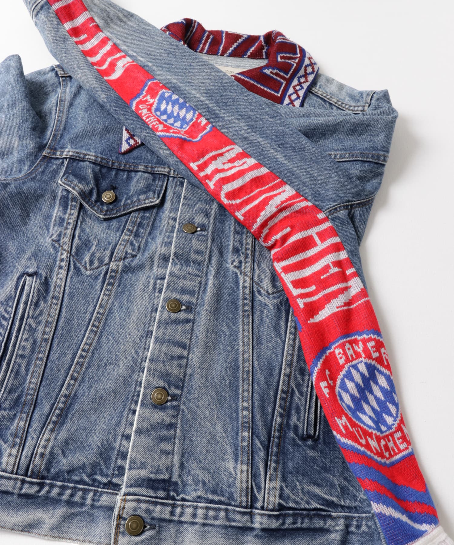 77circa　sport muffler denim jacket blue5 L