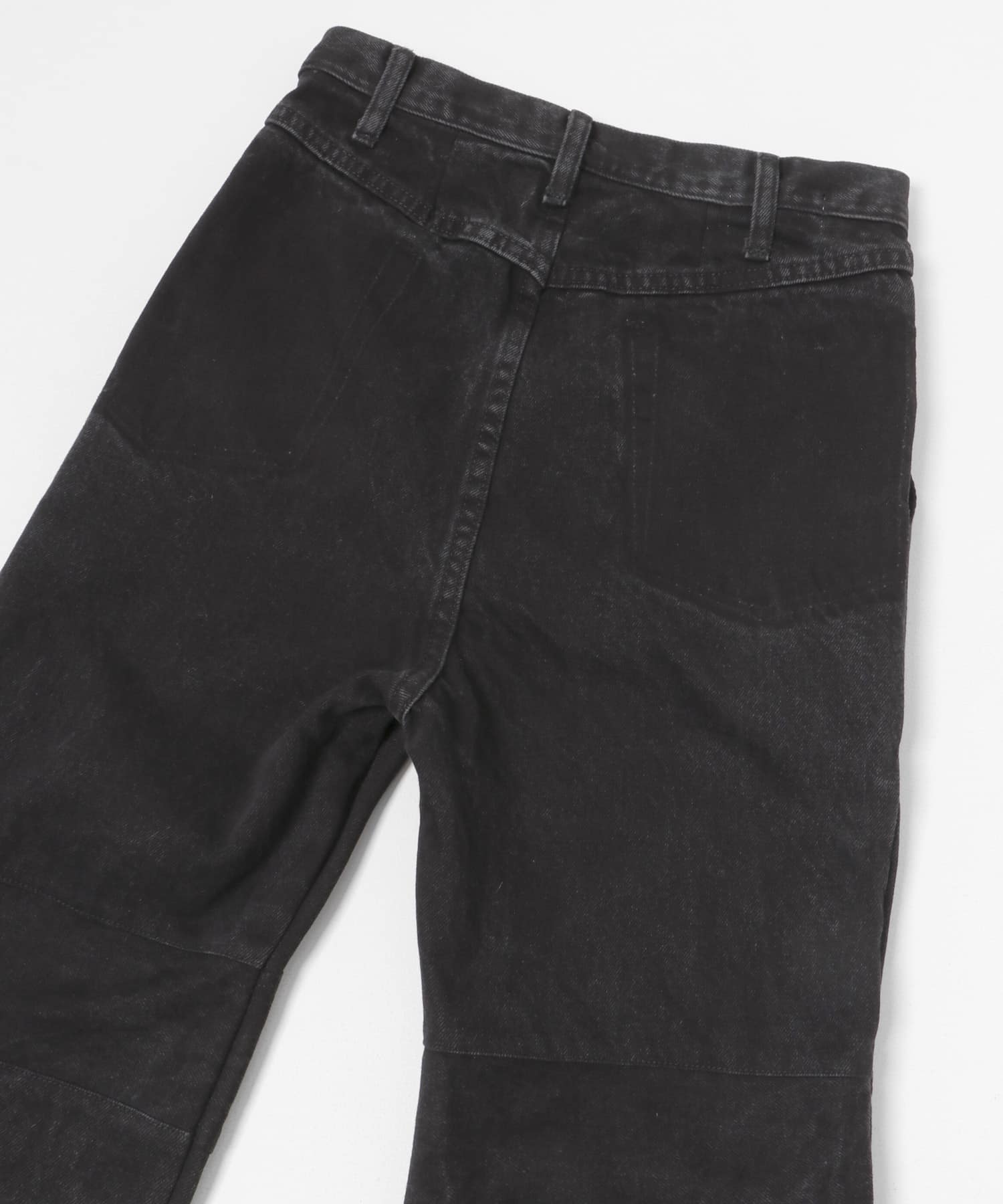 77circa　slit hem painter denim pants black1 28
