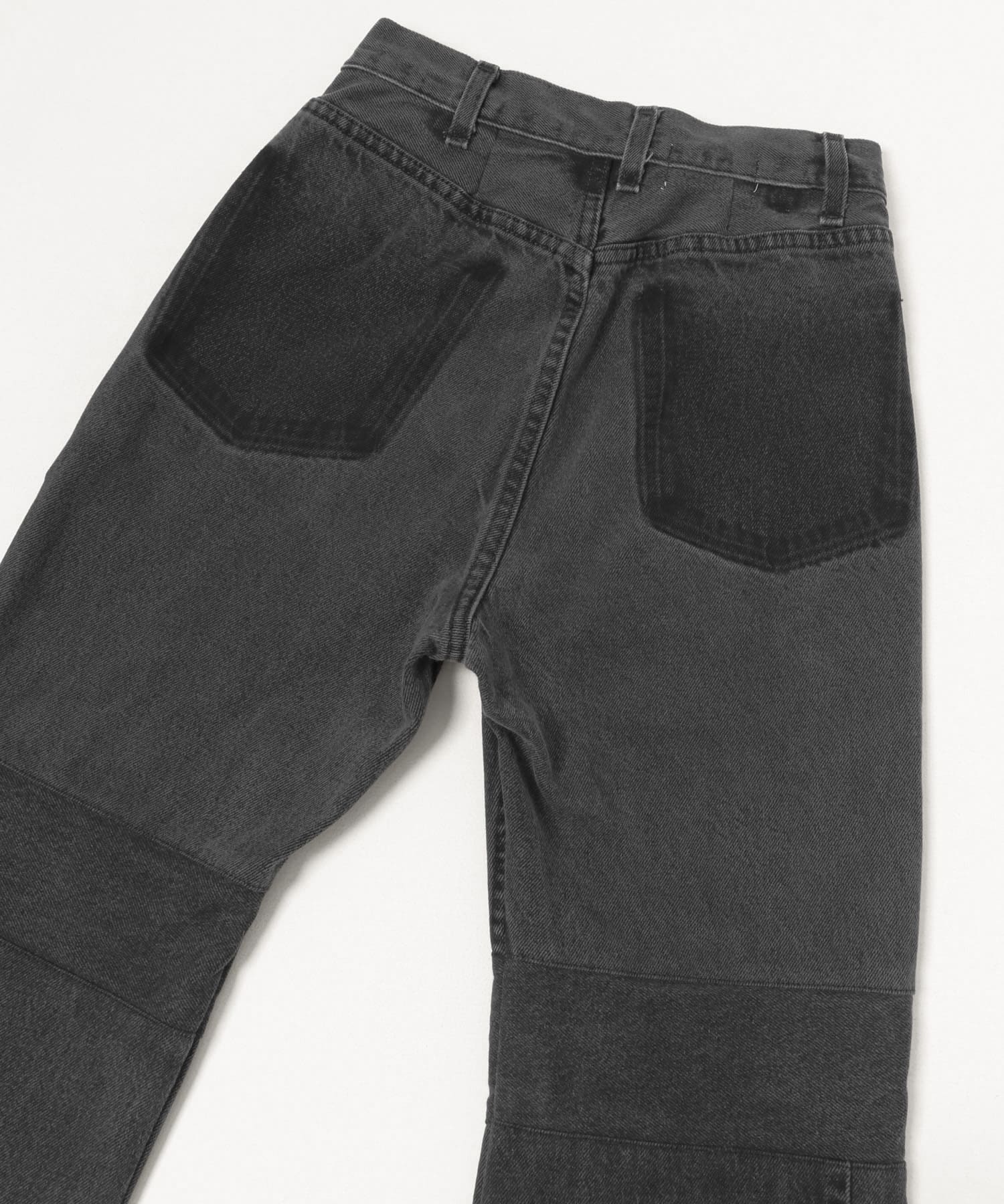 77circa　slit hem painter denim pants black2 28