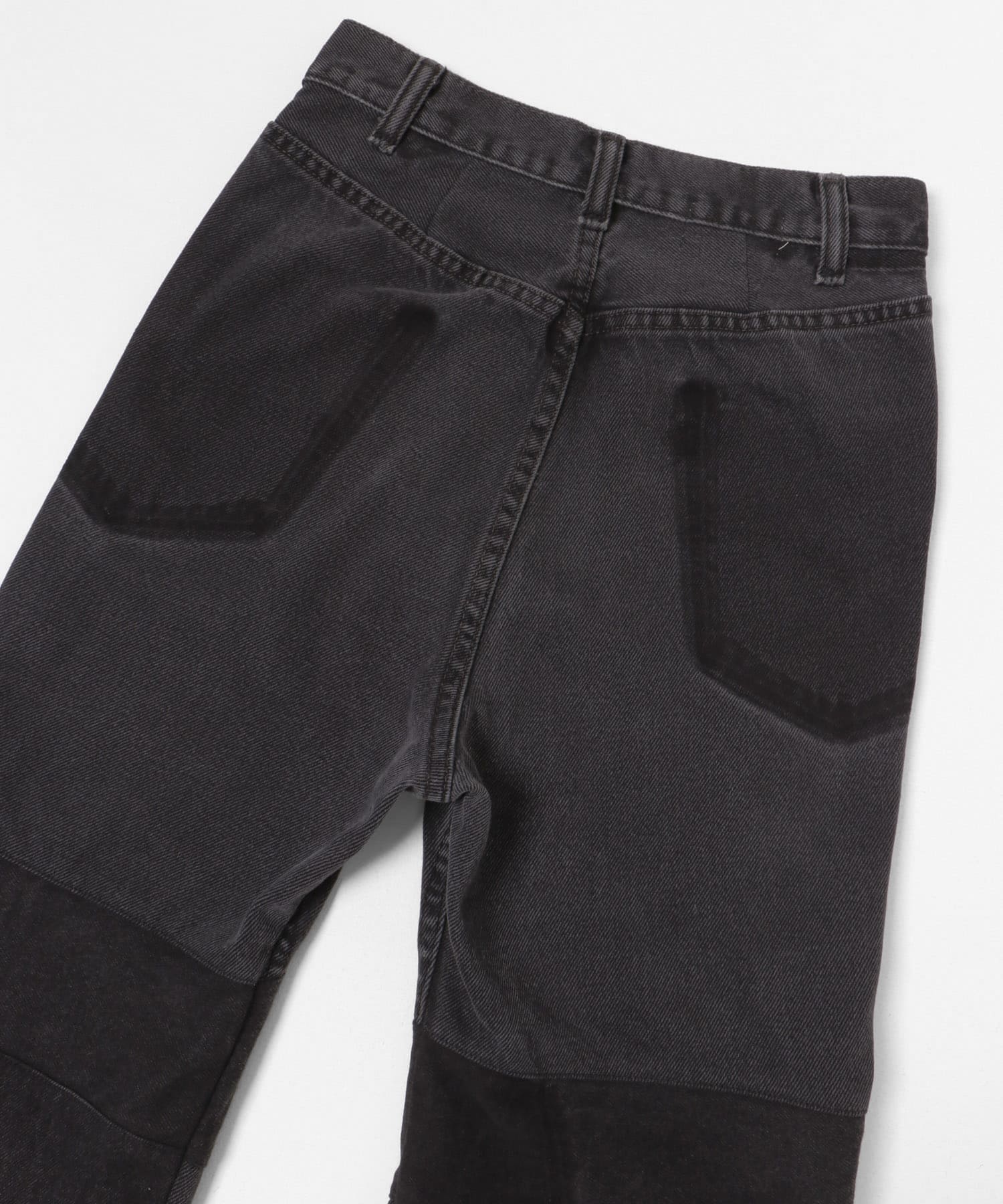 77circa　slit hem painter denim pants black3 28