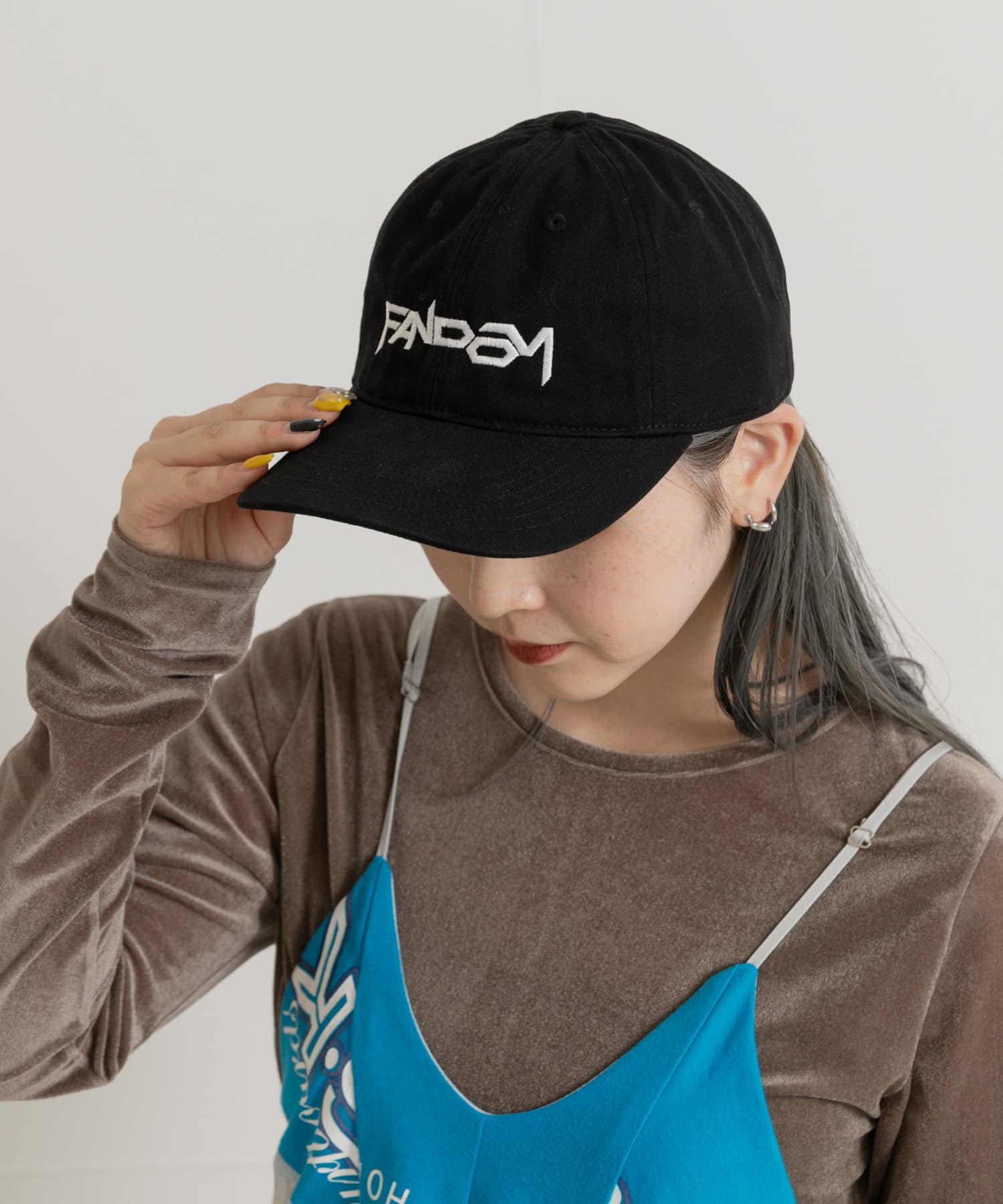 77circa　fandom embroidery cap black one