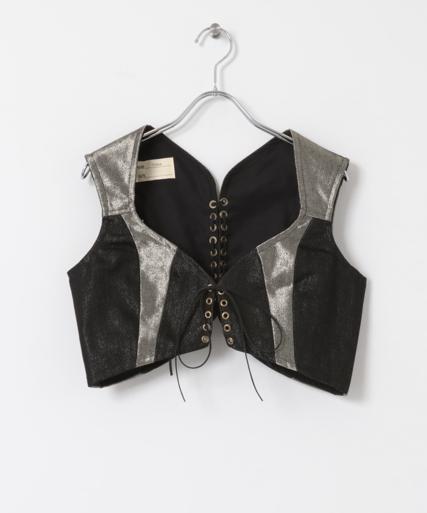 77circa　luster bustier silver M