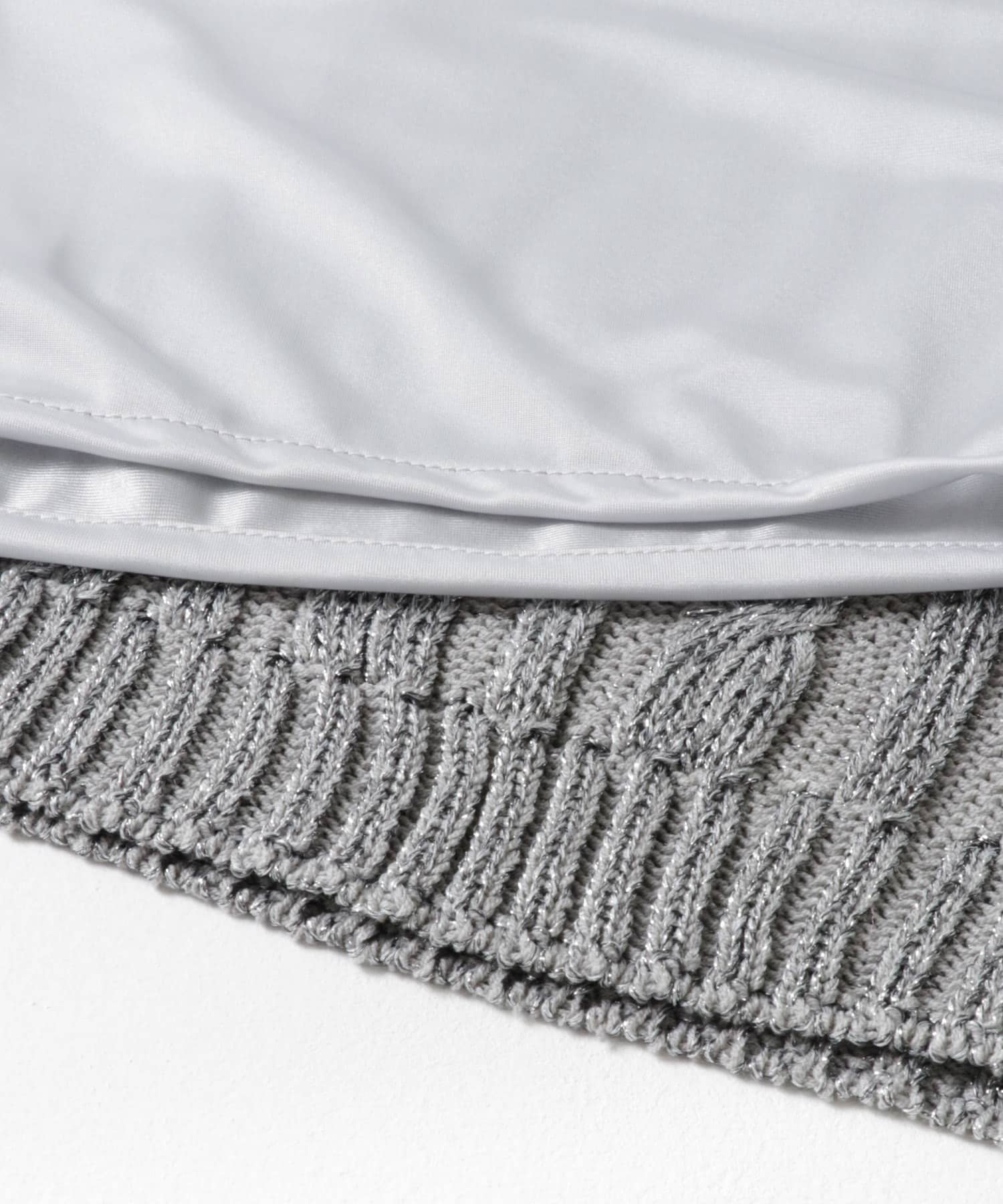 77circa　lame knit pants gray S