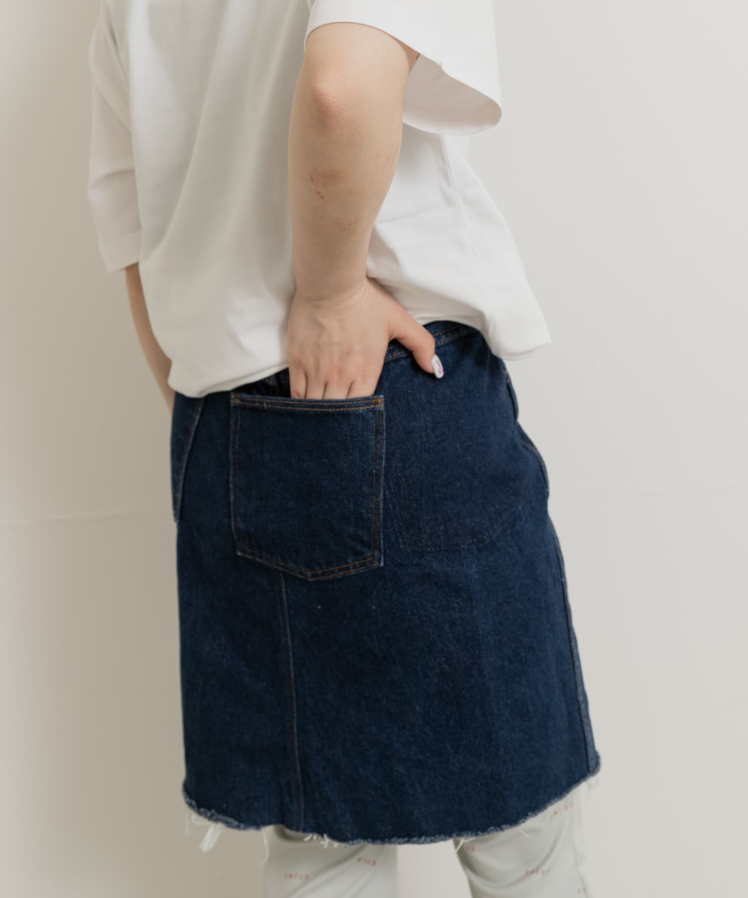 77circa　circa make denim mini skirt blue1 26