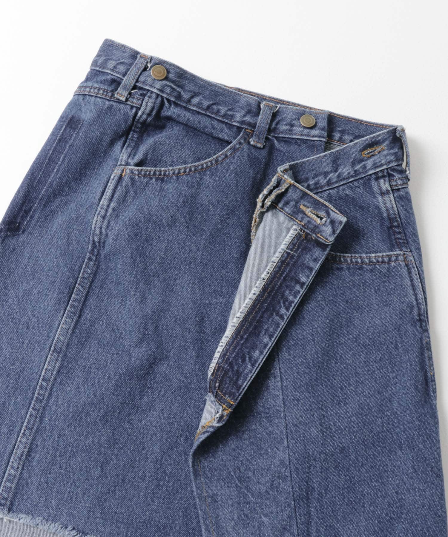 77circa　circa make denim mini skirt blue3 26
