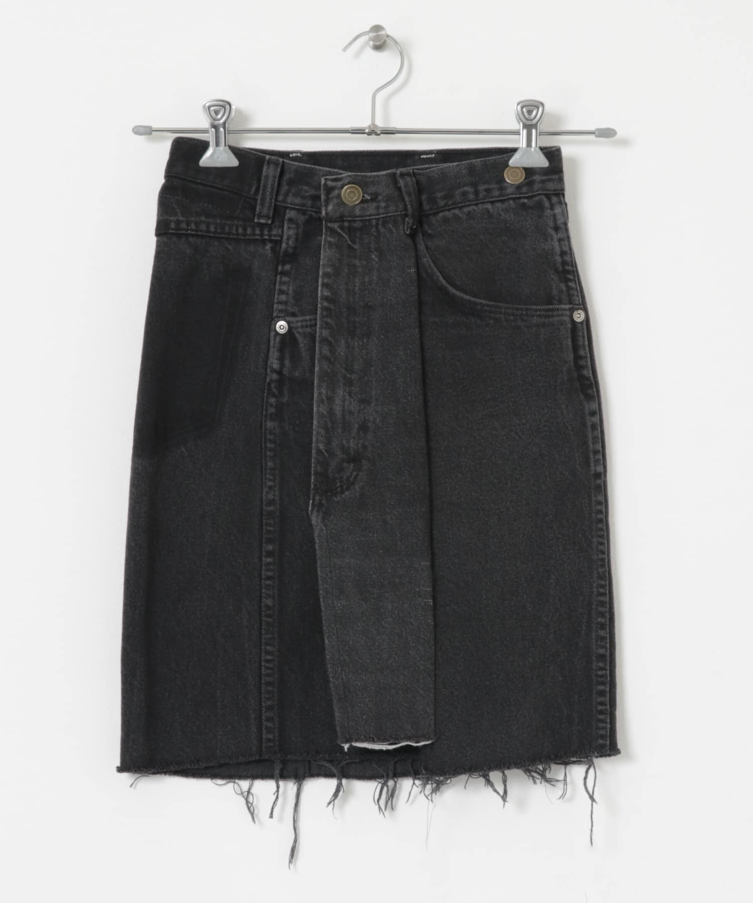 77circa　circa make denim mini skirt black1 26