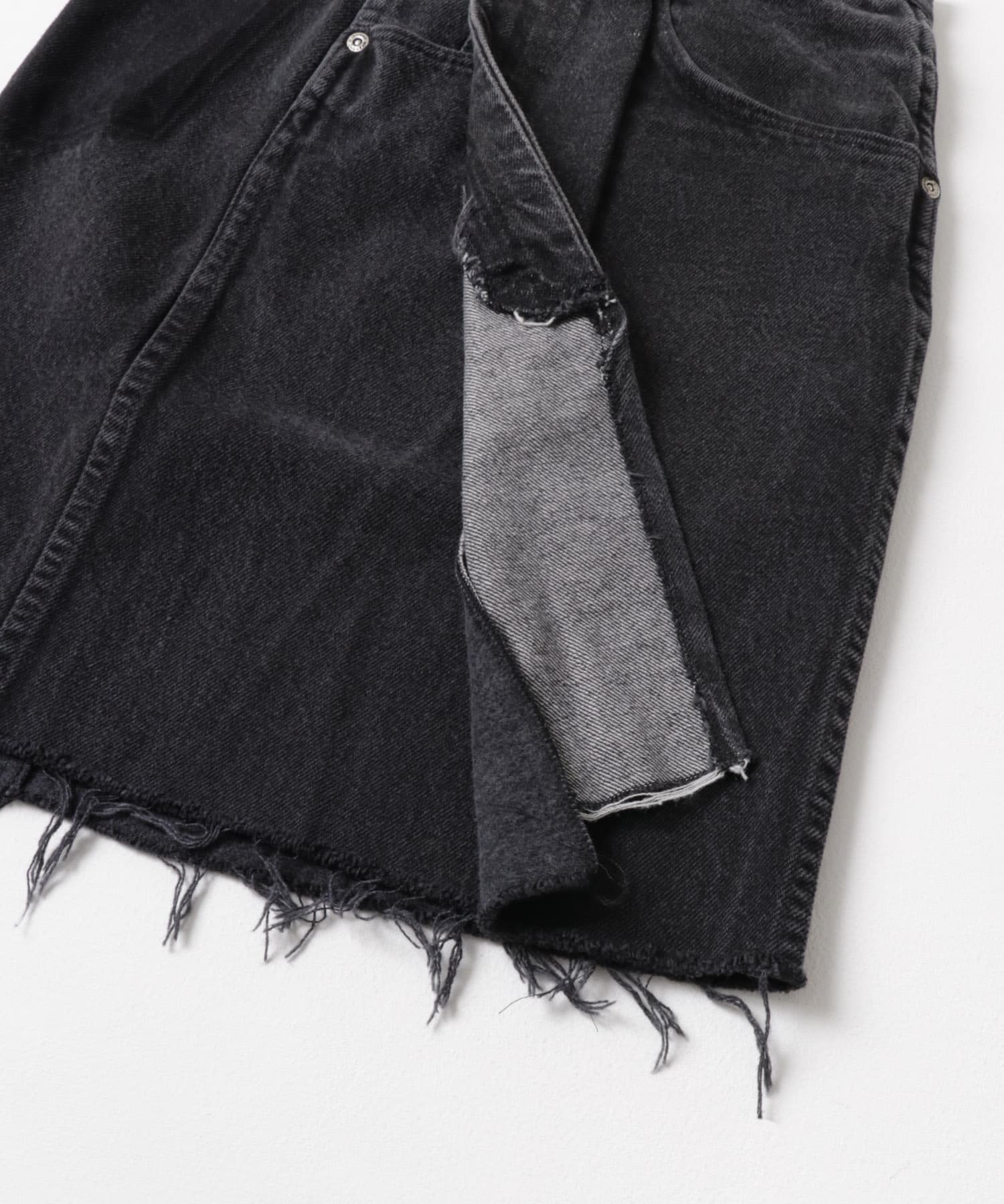 77circa　circa make denim mini skirt black1 26