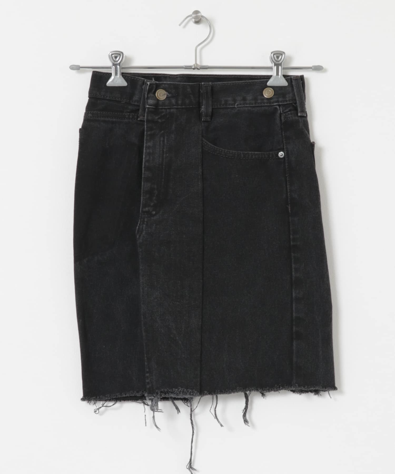 77circa　circa make denim mini skirt black3 26