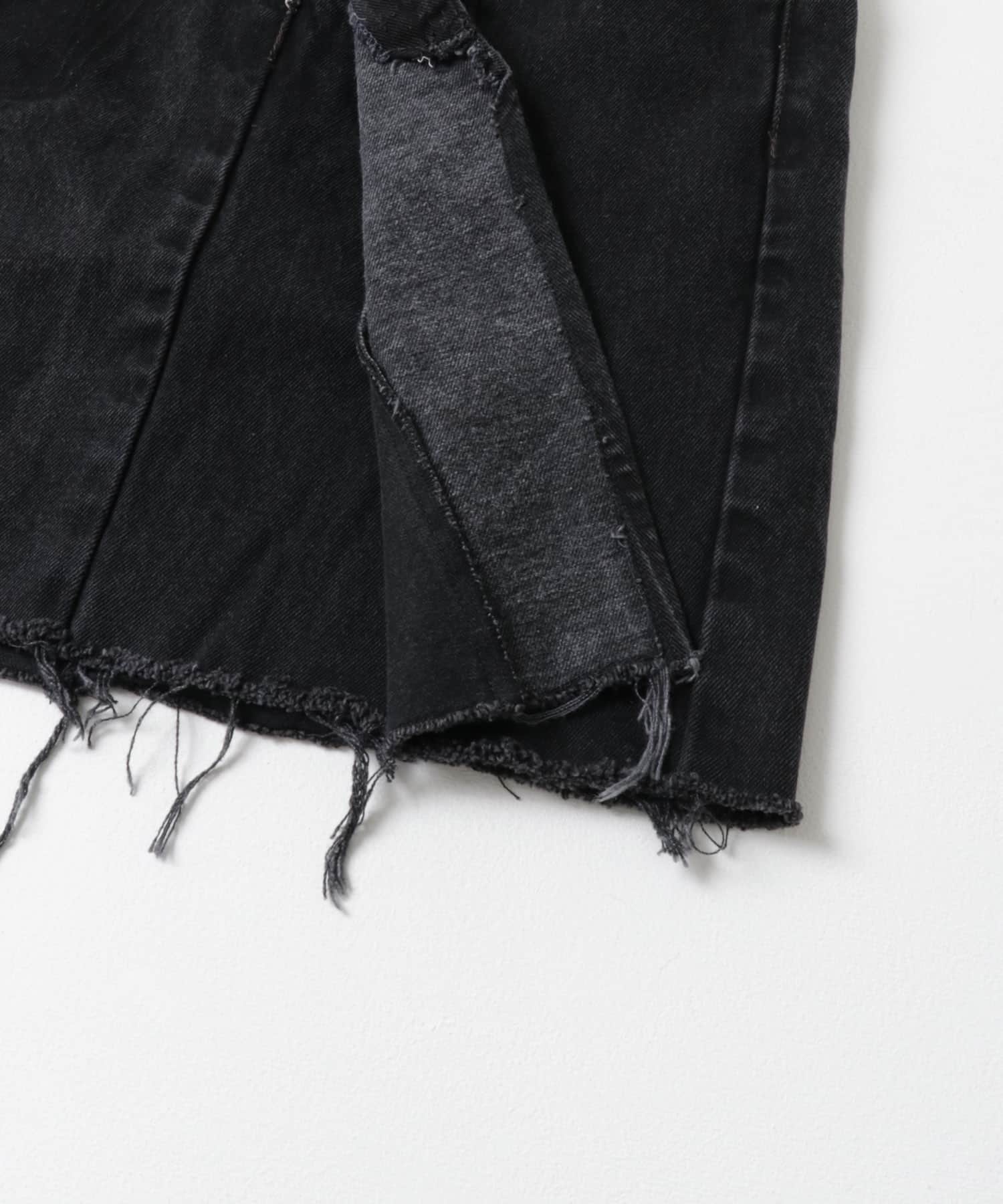 77circa　circa make denim mini skirt black3 26