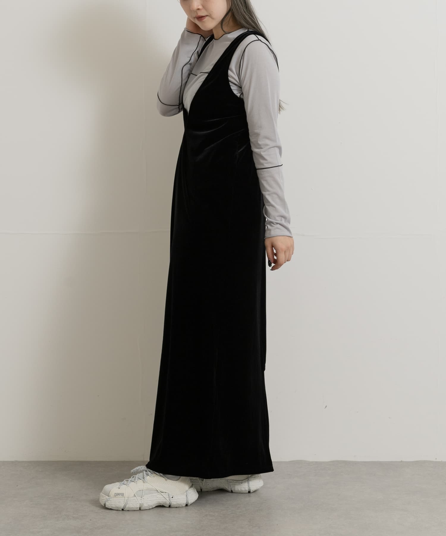 &her　Velour V Onepiece