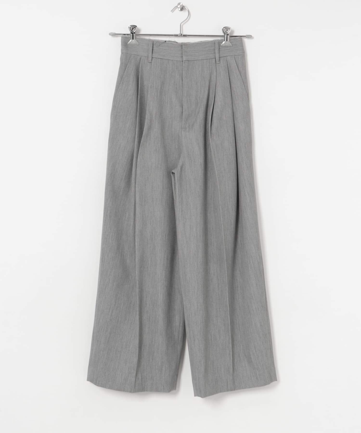 &her　Wool Tack Pants GRAY 36