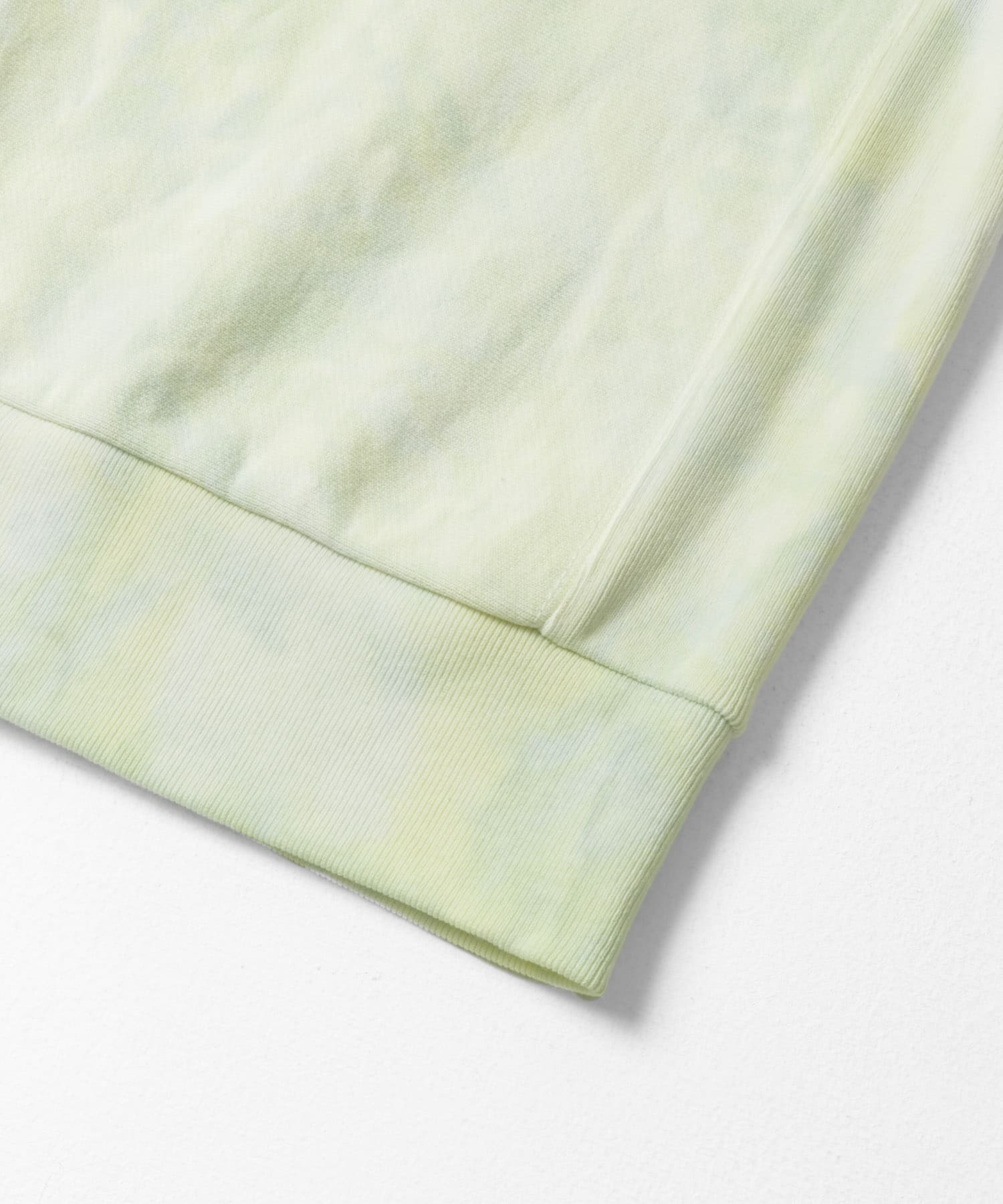 &her　uneven dyeing Sweat LIME FREE