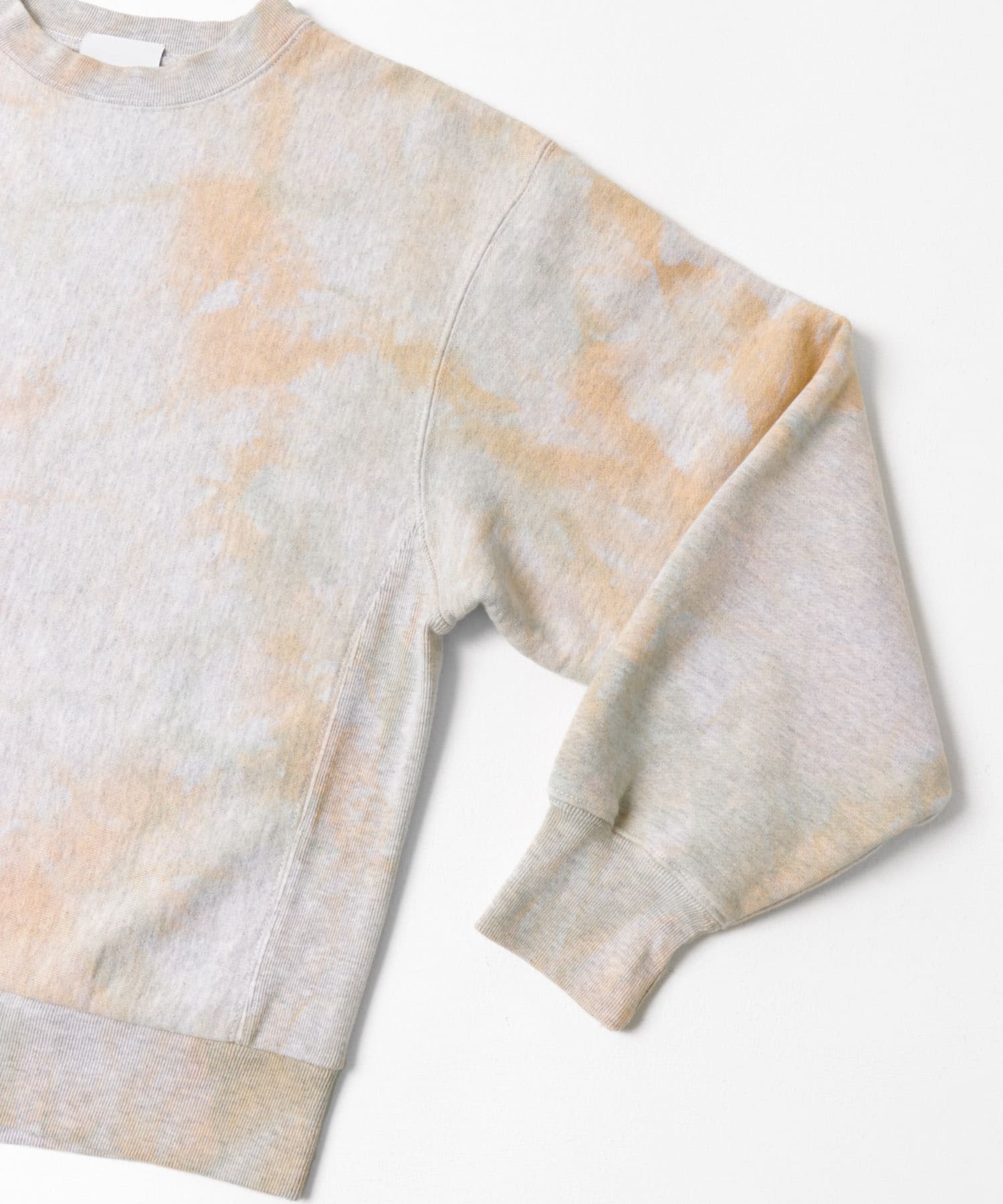&her　uneven dyeing Sweat PINK FREE