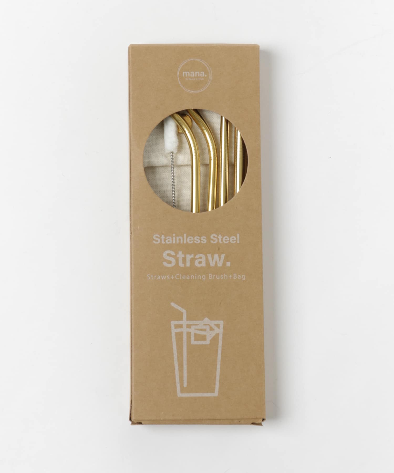 mana. ORGANIC LIVING　ステンレス製ストロー