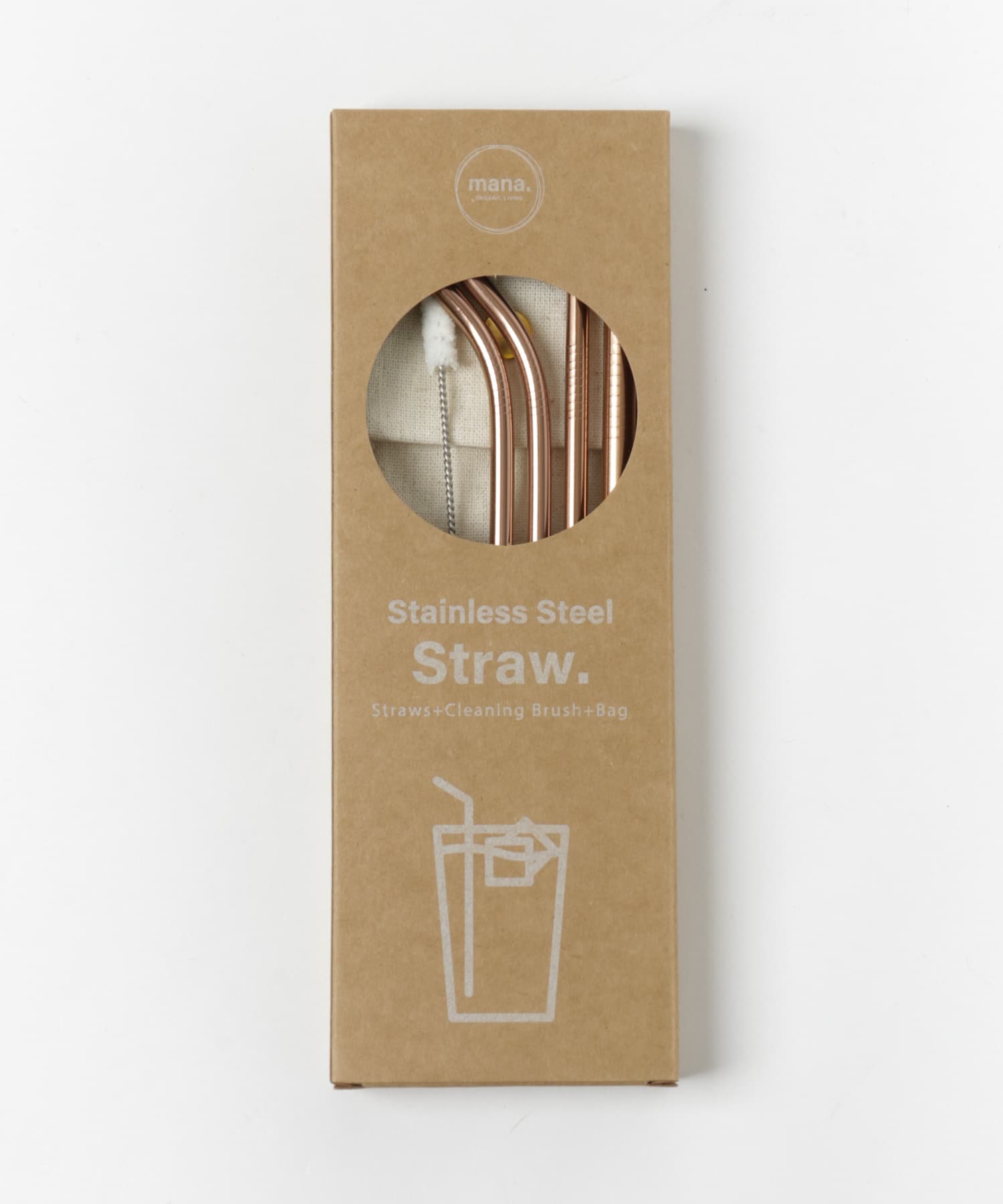 mana. ORGANIC LIVING　ステンレス製ストロー