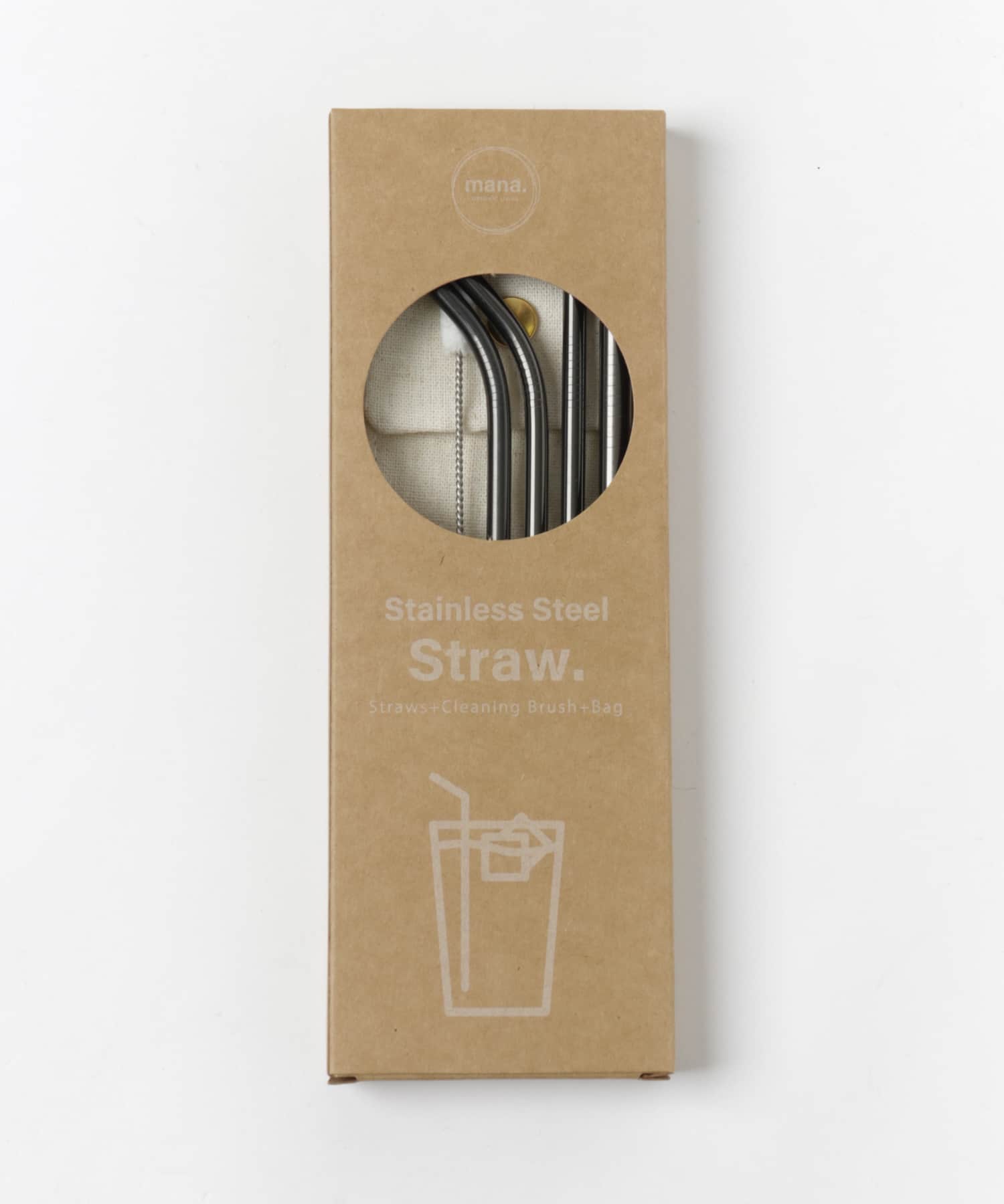 mana. ORGANIC LIVING　ステンレス製ストロー