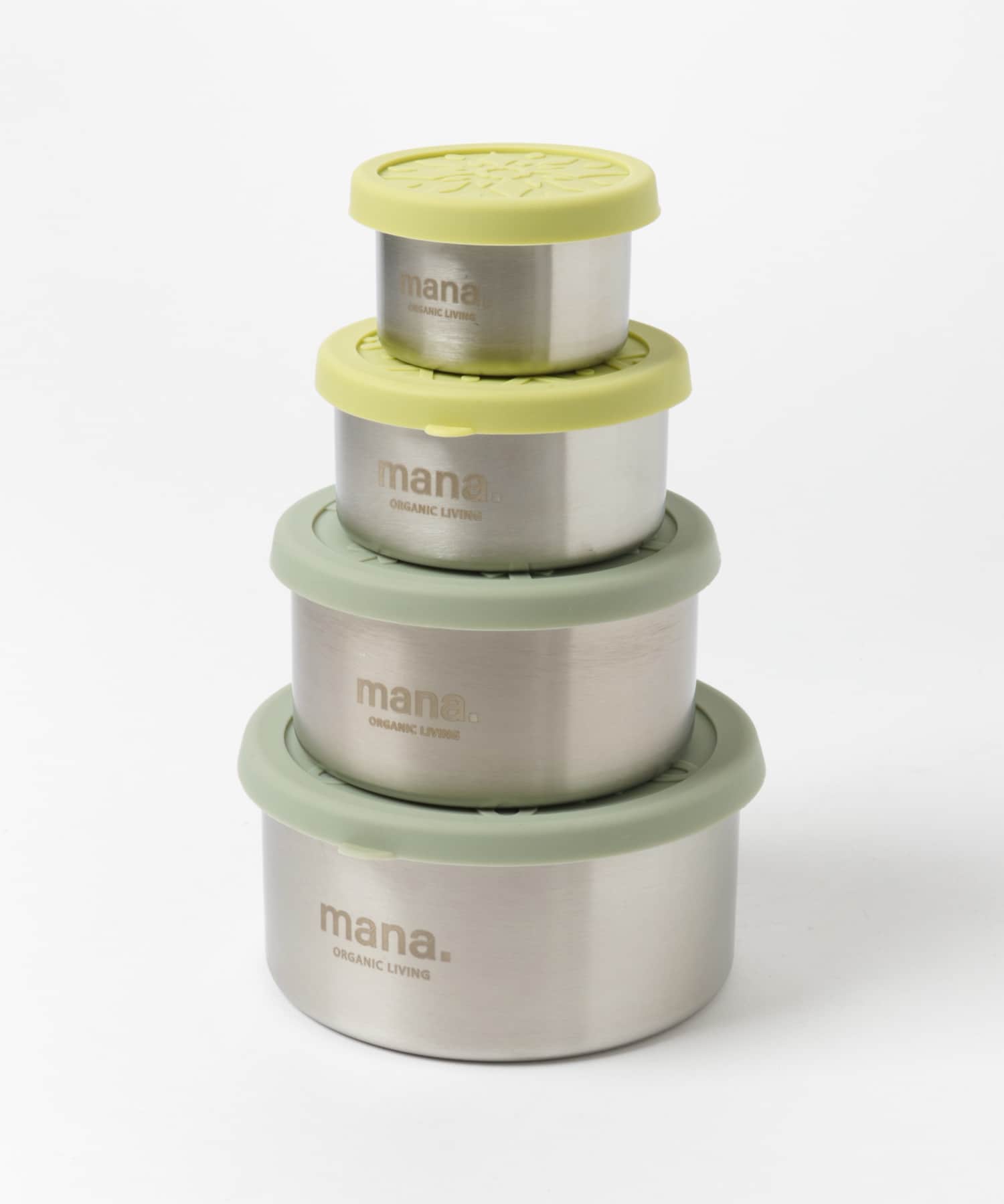 mana. ORGANIC LIVING　ステンレス容器セット(4サイズ)