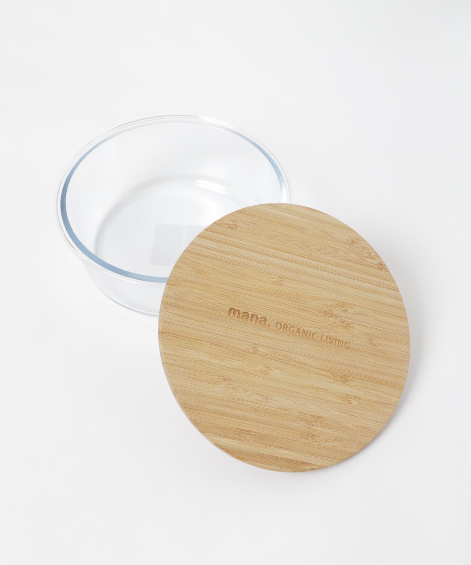 mana. ORGANIC LIVING　耐熱ガラス容器(ラウンド) natural -