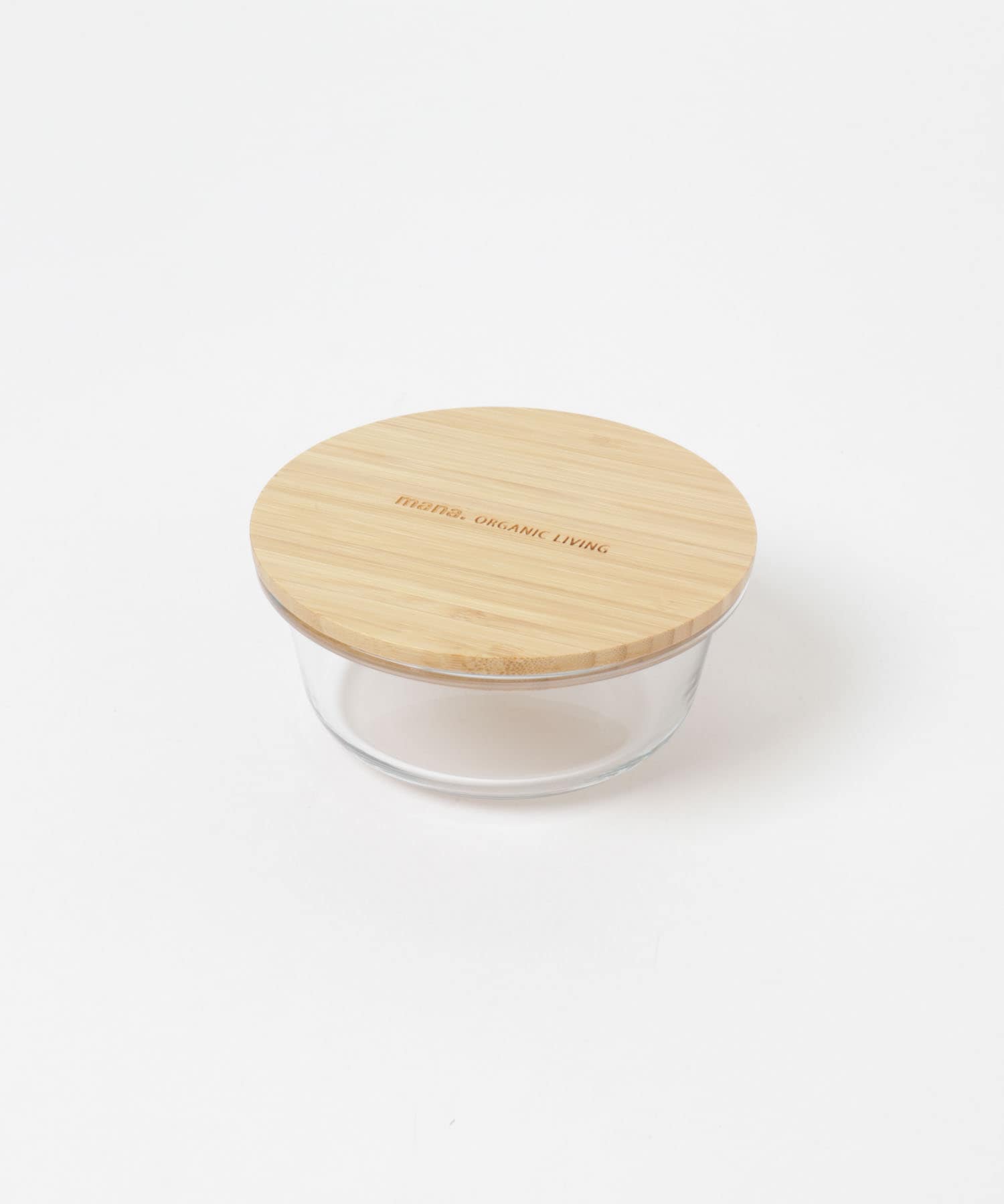 mana. ORGANIC LIVING　耐熱ガラス容器ラウンド小 natural -