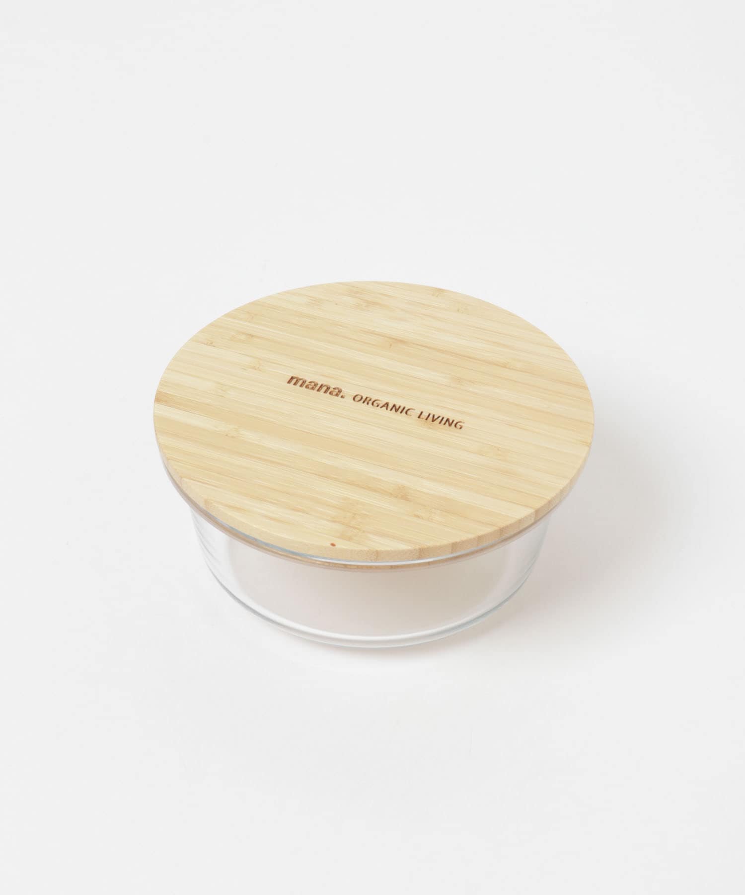 mana. ORGANIC LIVING　耐熱ガラス容器ラウンド中 natural -