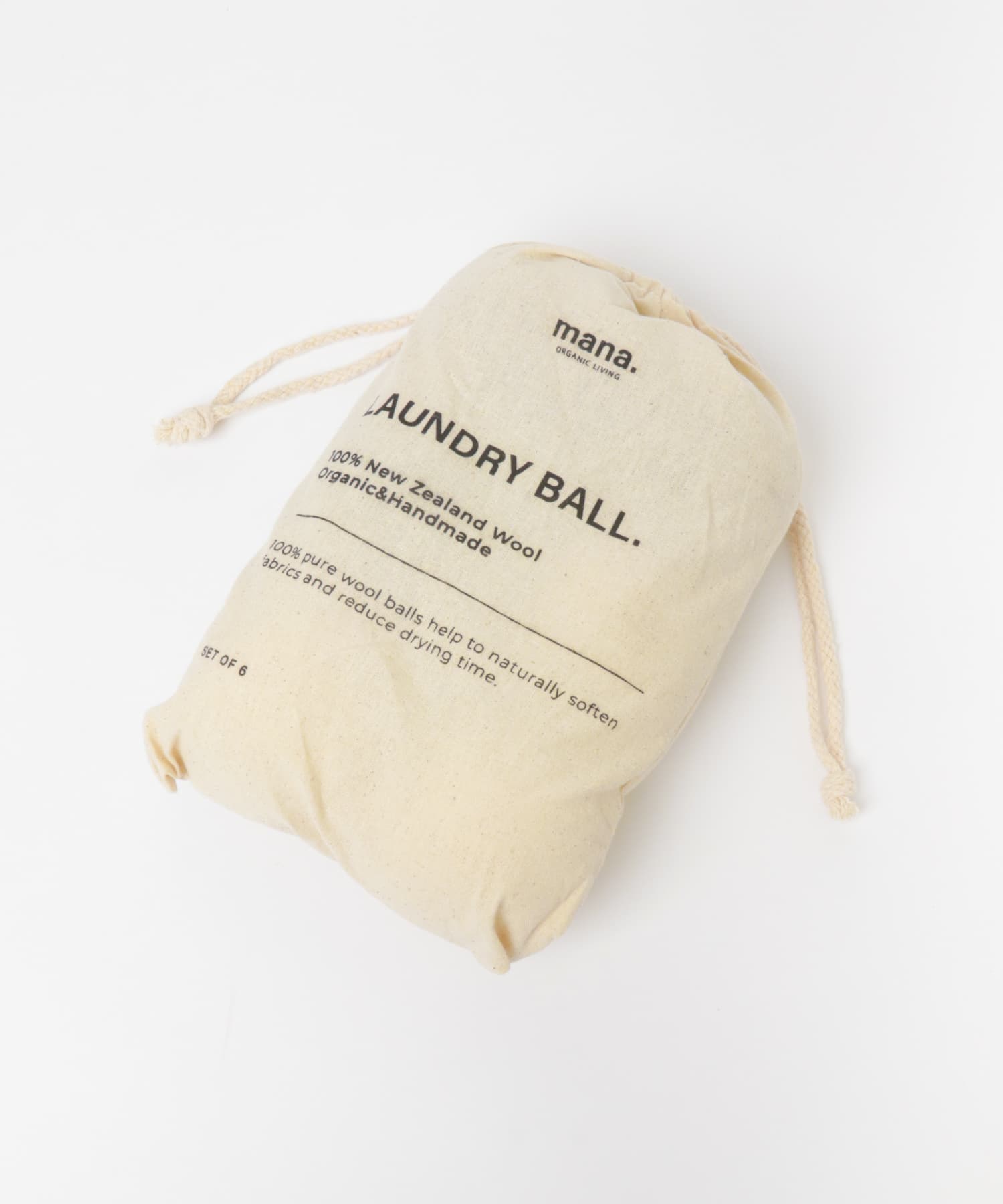 mana. ORGANIC LIVING　ウール洗濯ボール6個セット asort -