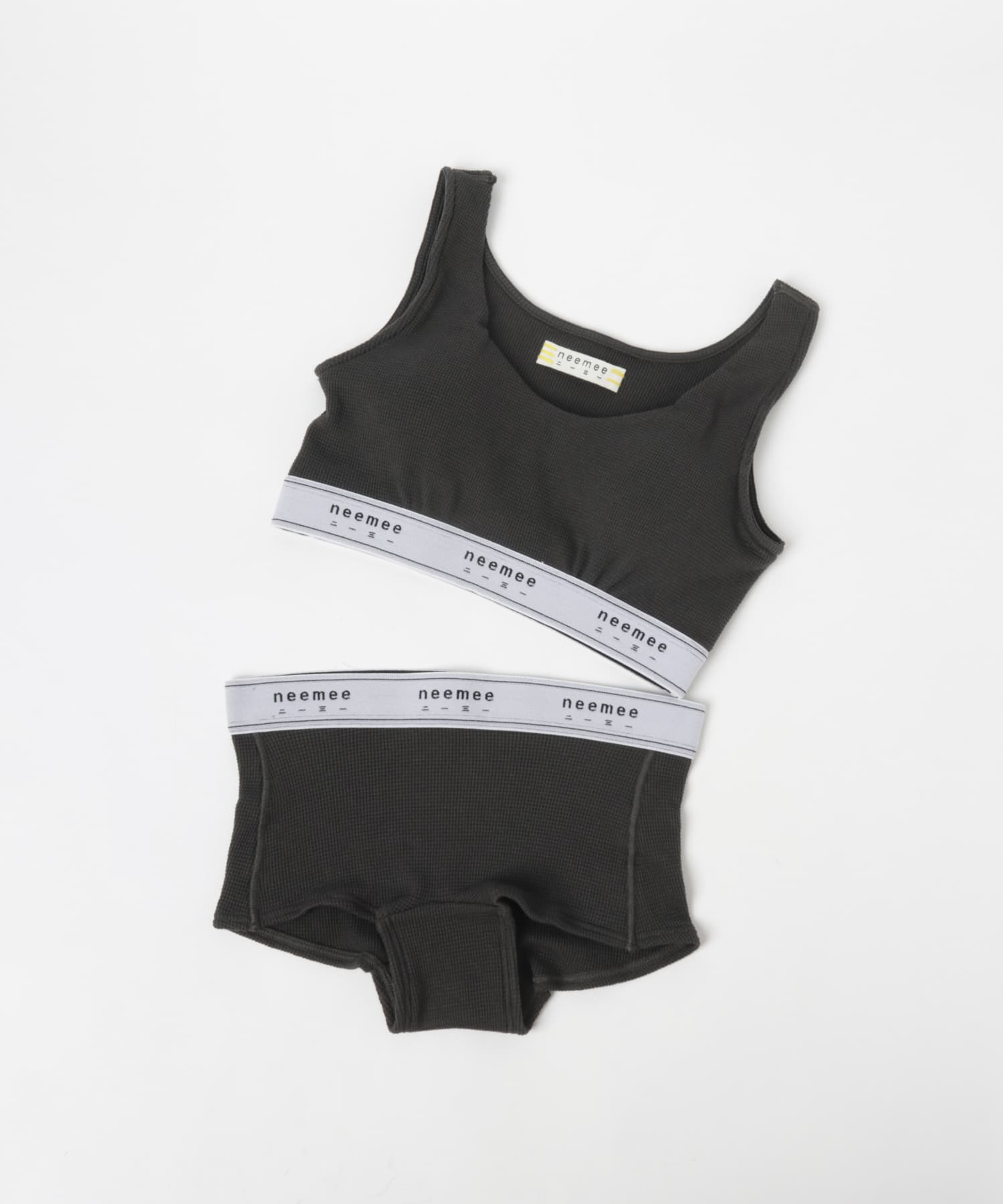 neemee　NM-ワッフルブラショーツSET BLACK one