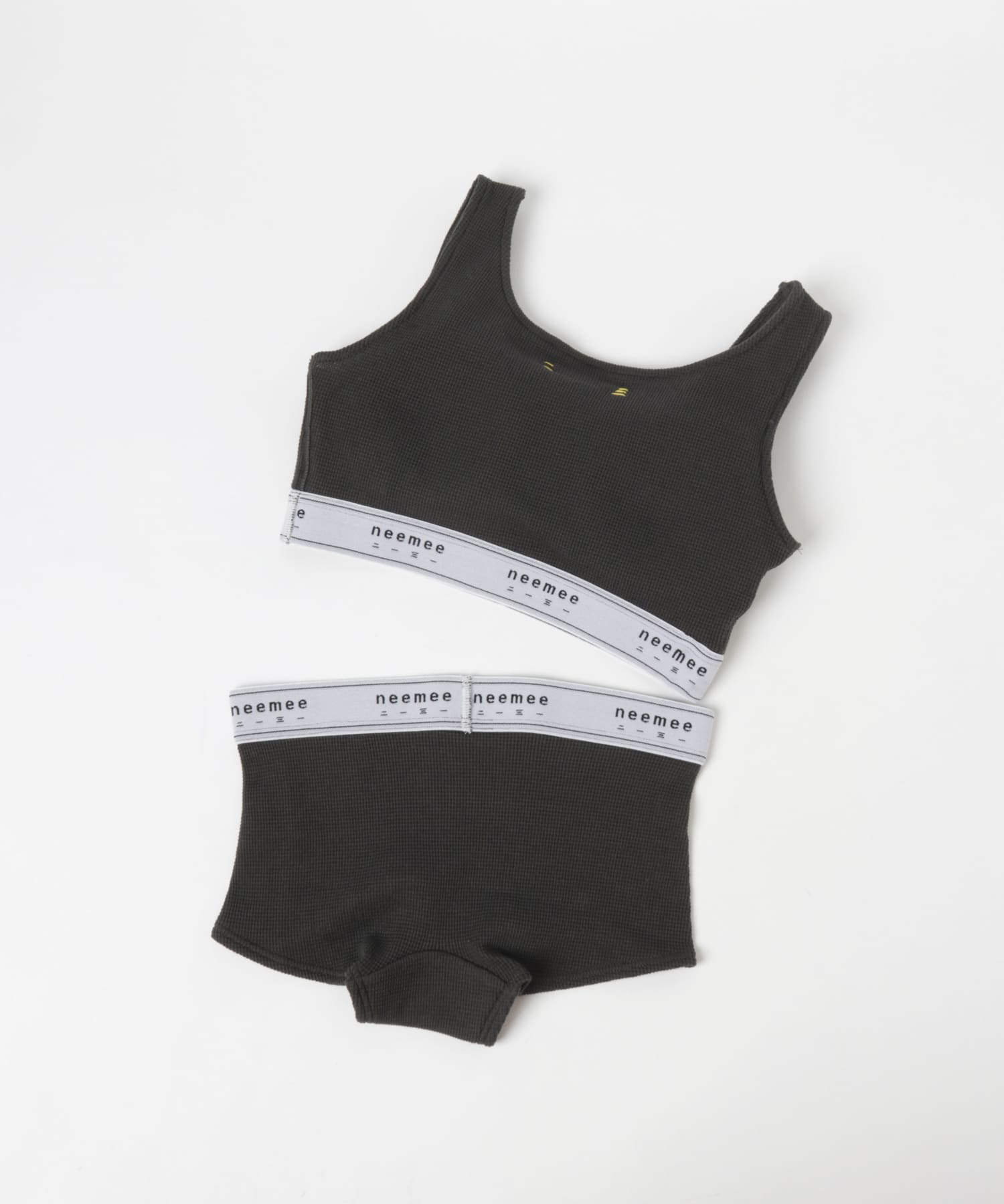 neemee　NM-ワッフルブラショーツSET BLACK one