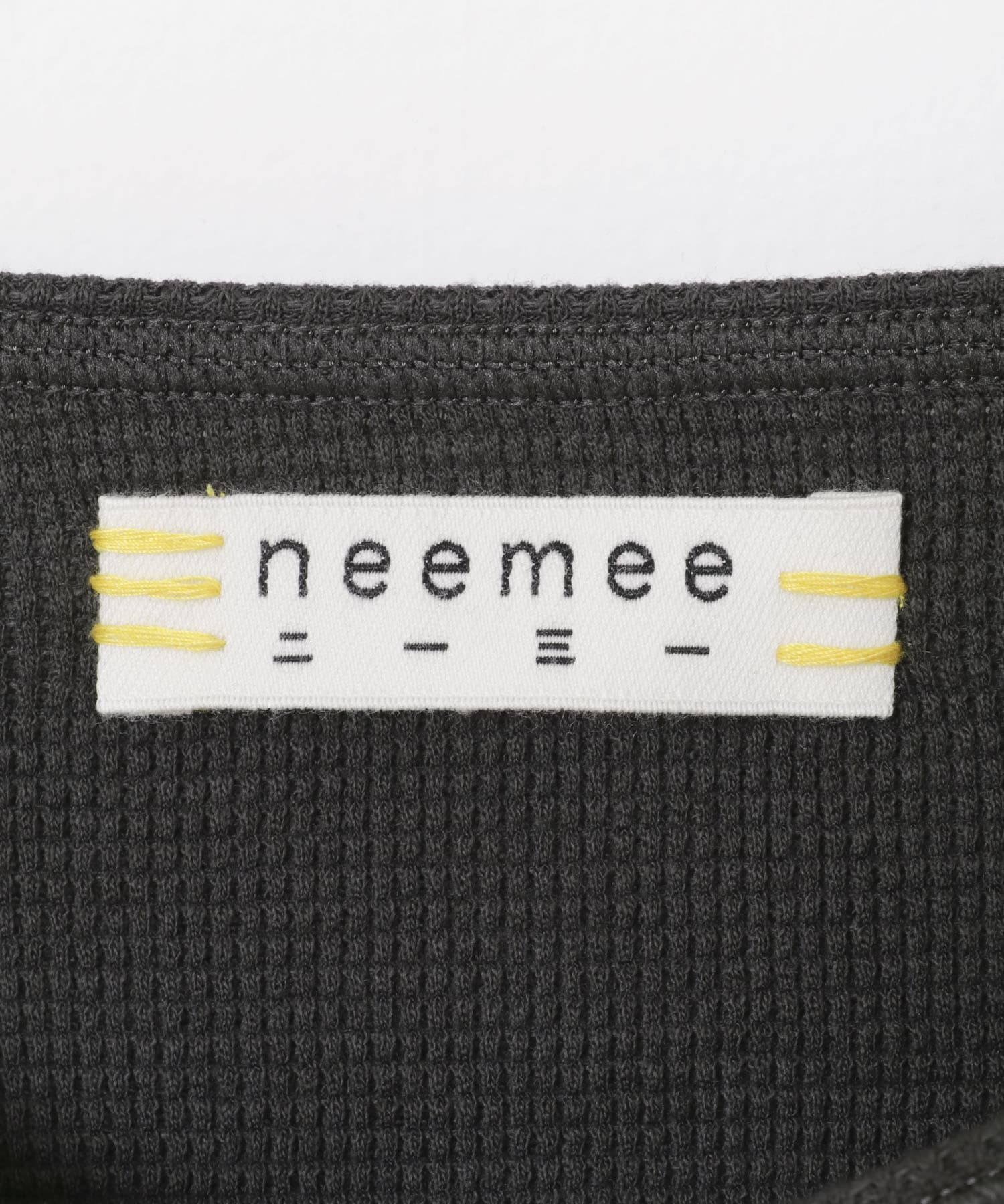 neemee　NM-ワッフルボディースーツ BLACK one