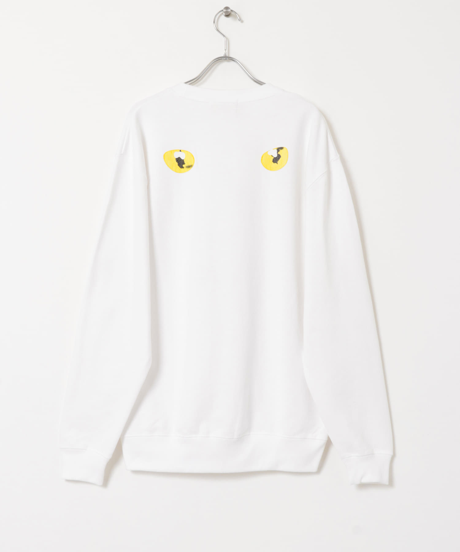 77circa　cats eye print sweat white1 L