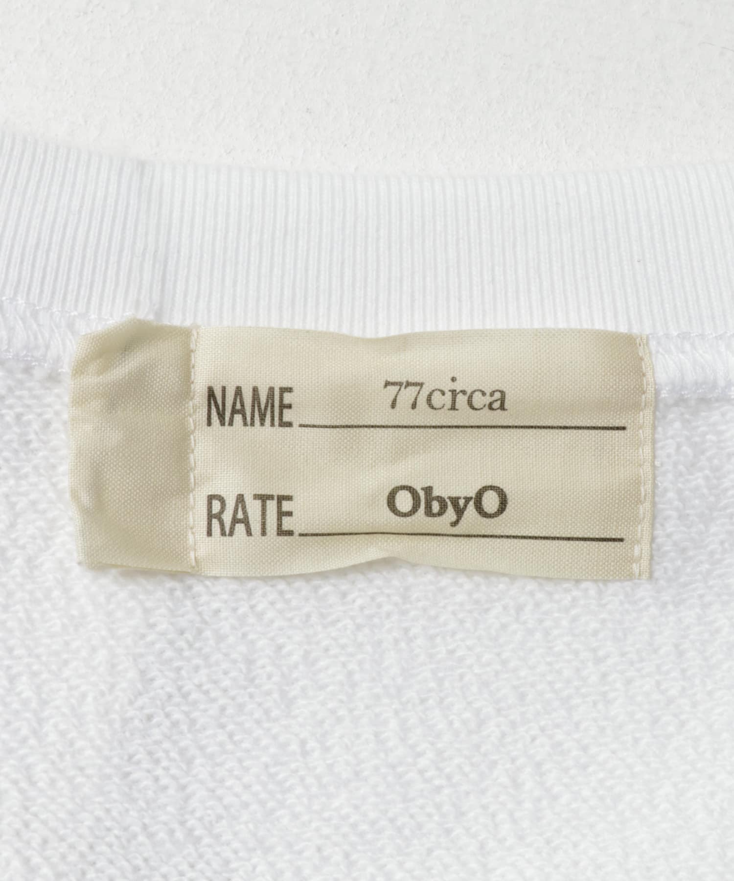 77circa　cats eye print sweat white1 L