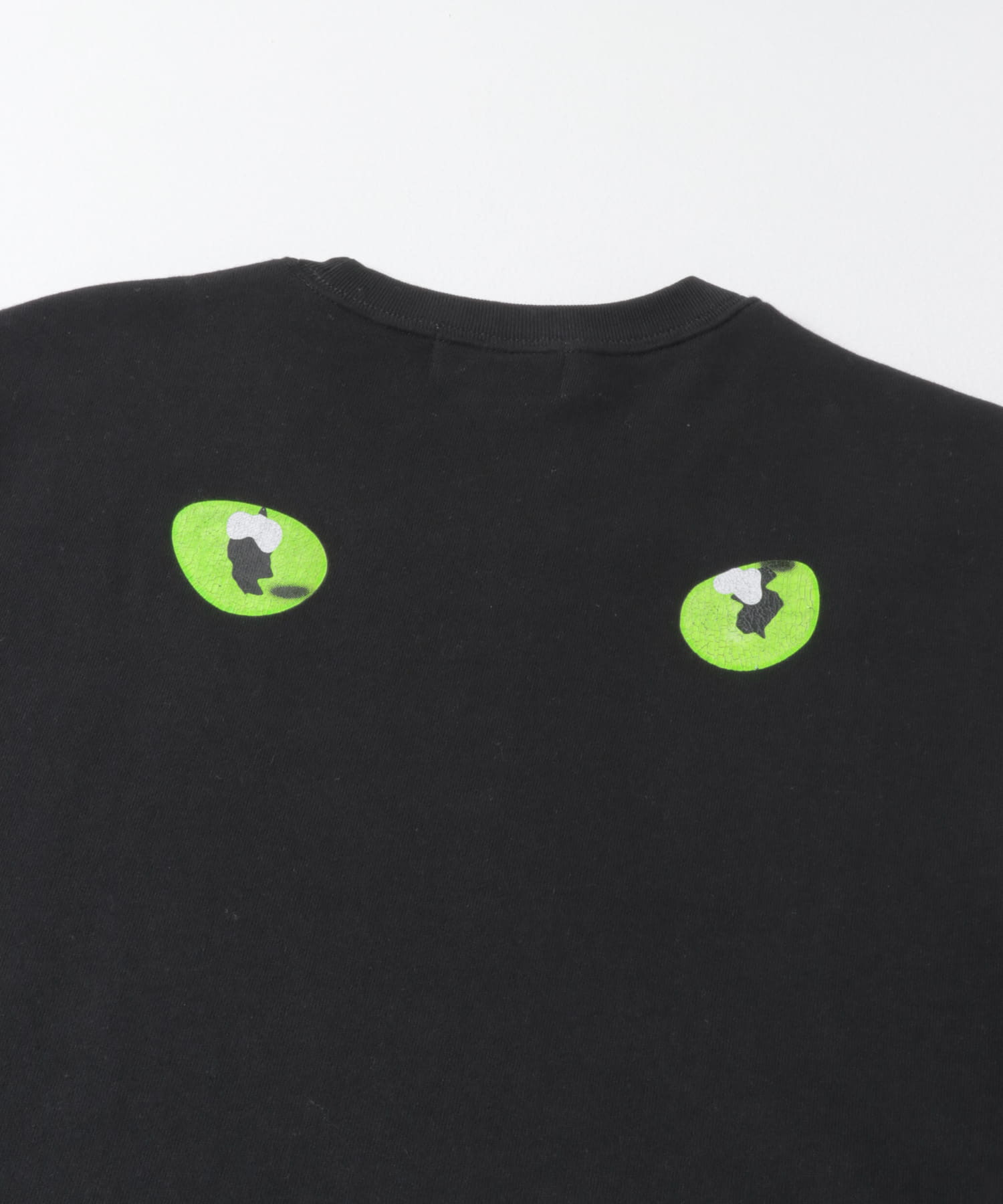 77circa　cats eye print sweat black1 L