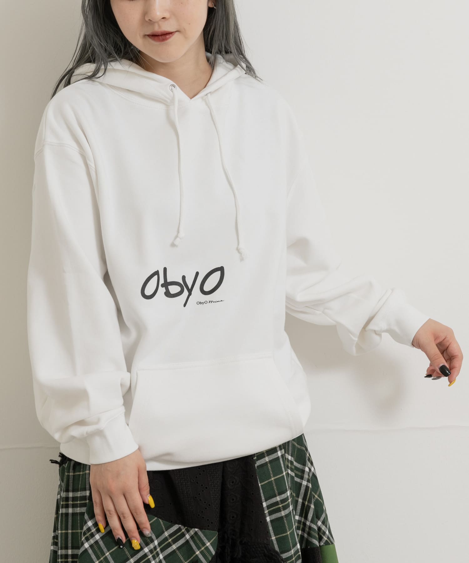 77circa　cats eye print hoody