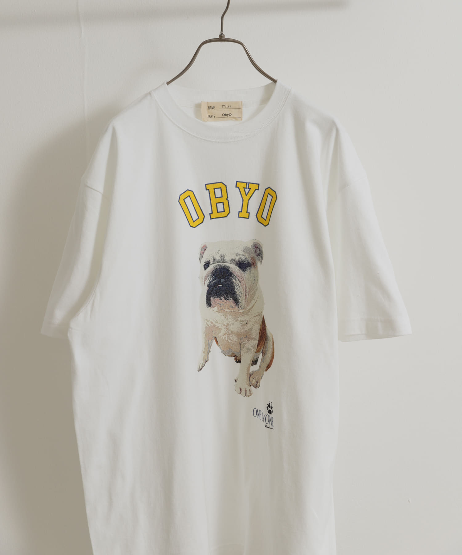 77circa　o by o-college style t-shirts