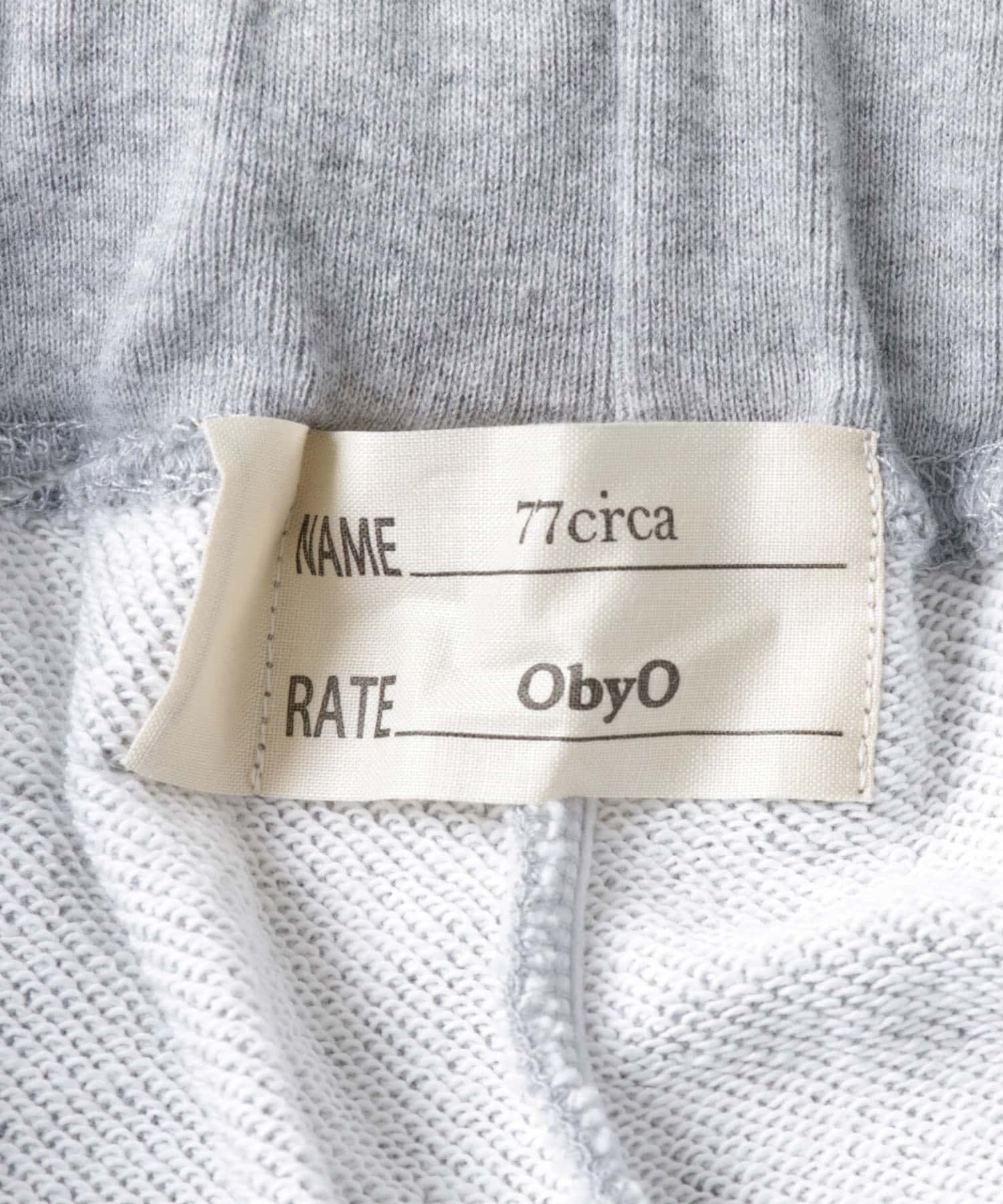 77circa　o by o-college sweat PANTS gray4 XL