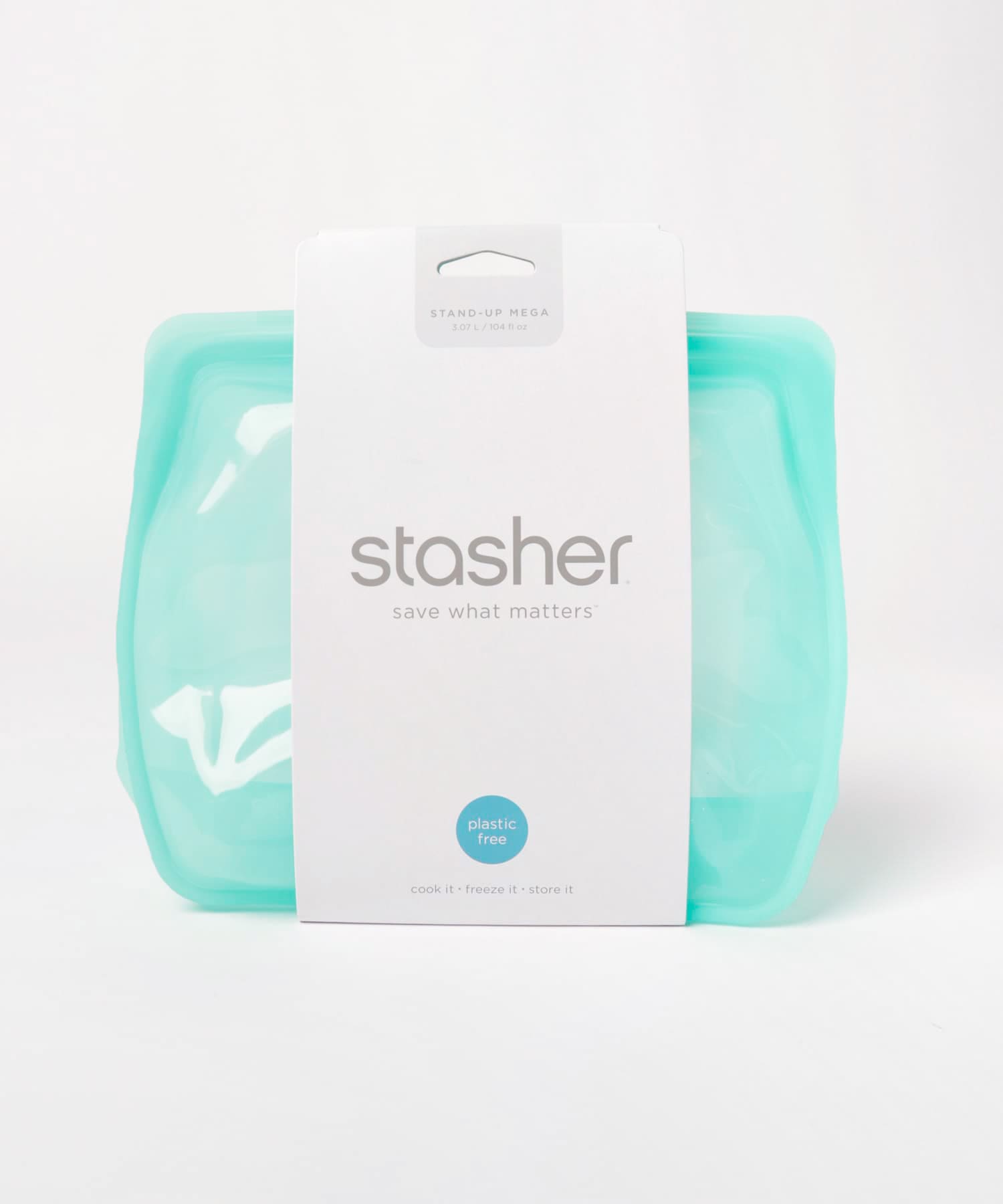 stasher　Silicone bag-standup L aqua FREE