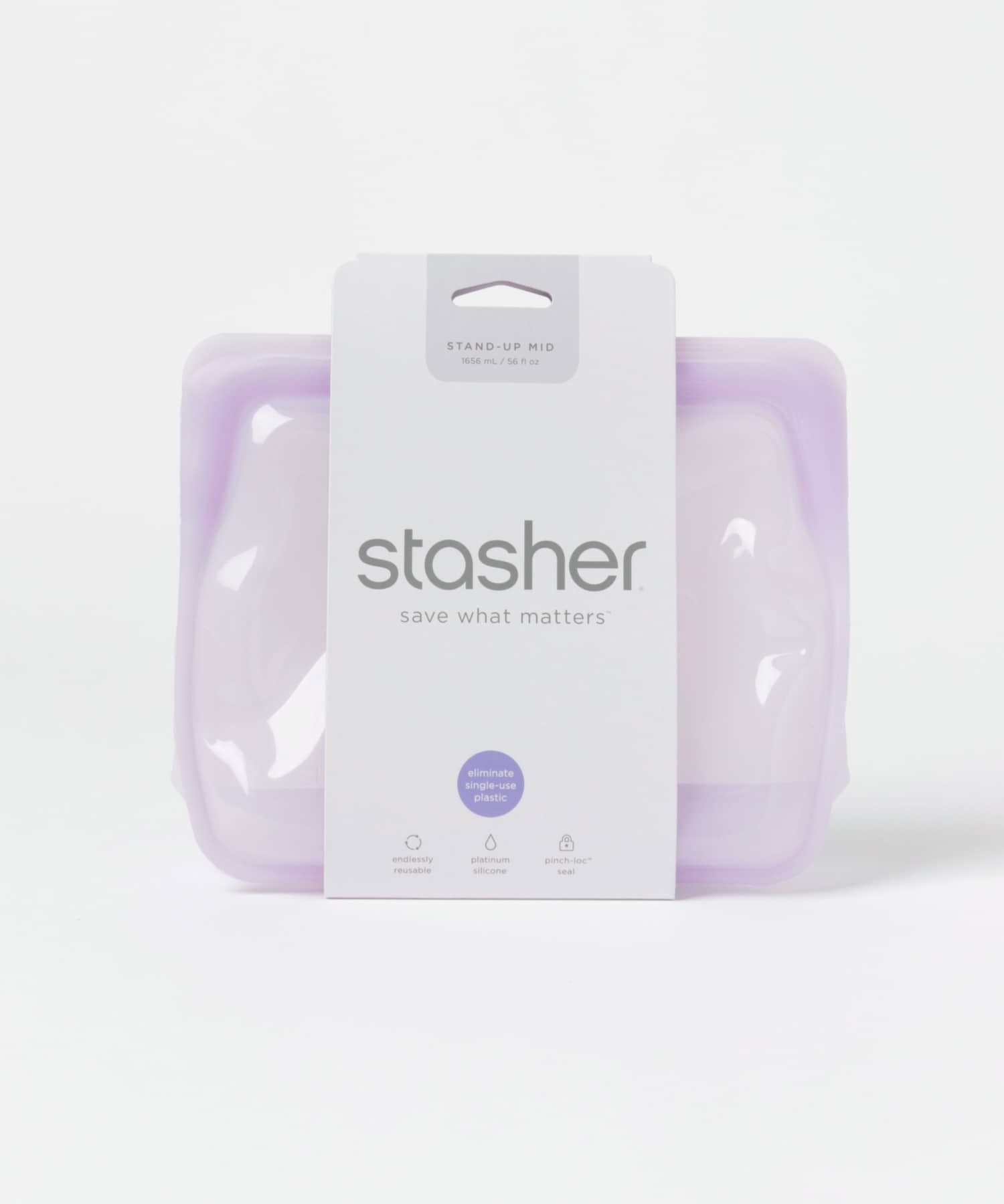 stasher　Silicone bag-standup M lavender FREE