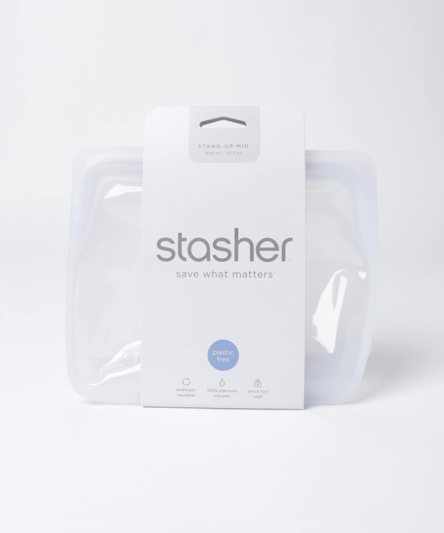 stasher　Silicone bag-standup M clear FREE
