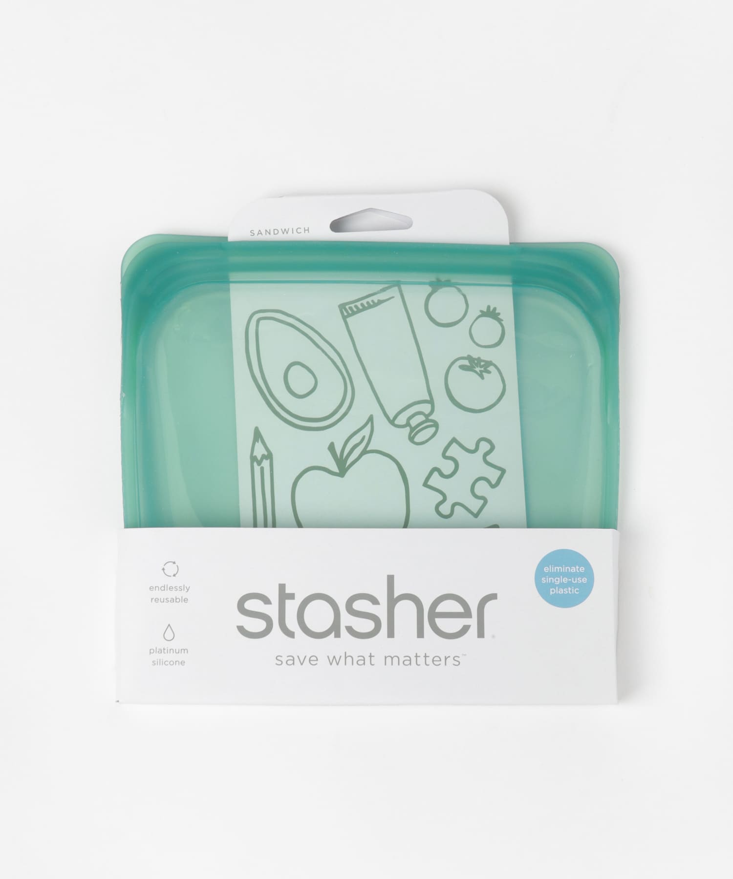 stasher　Silicone bag　sandwich waterfall FREE