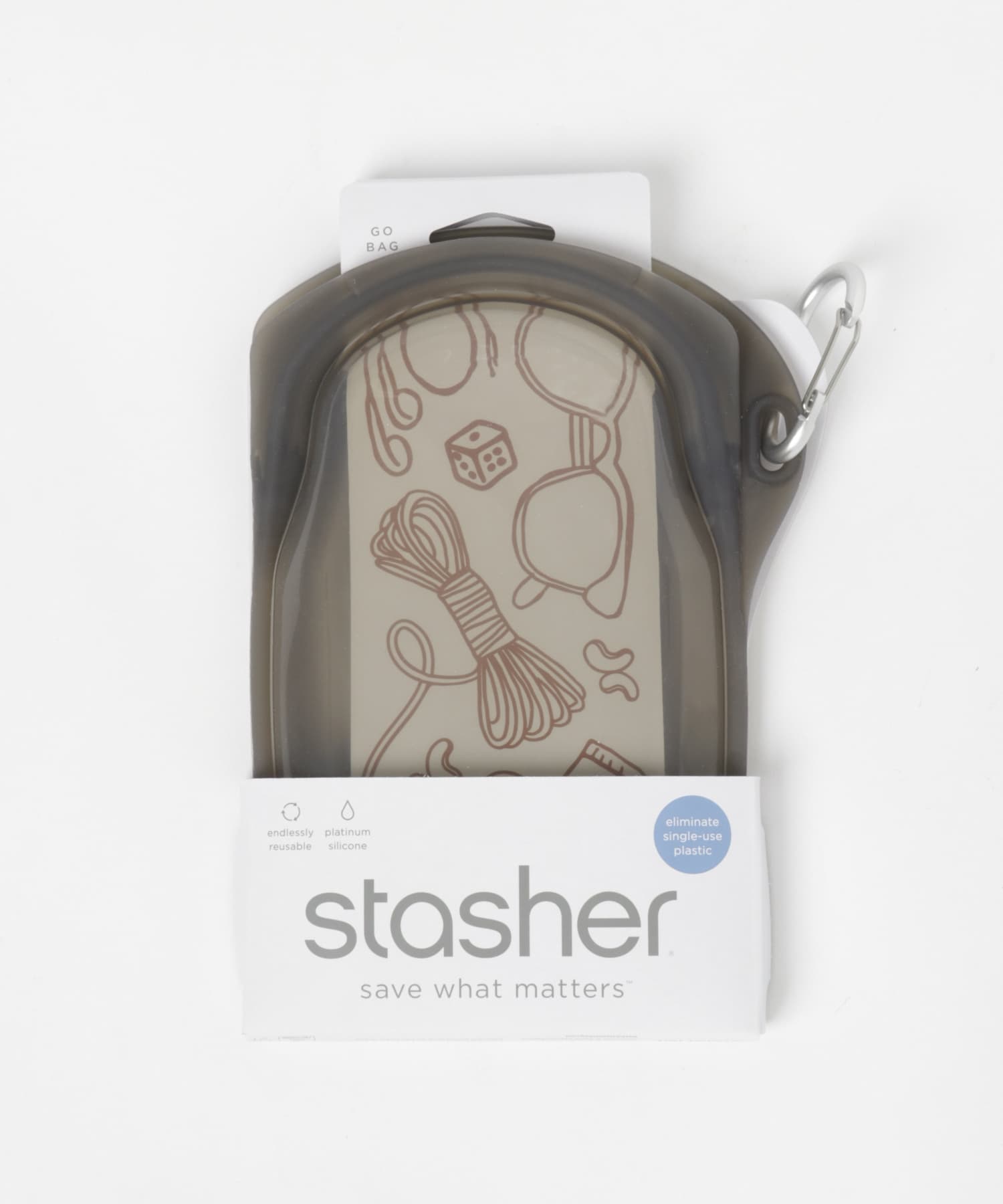 stasher　Silicone go bag black FREE