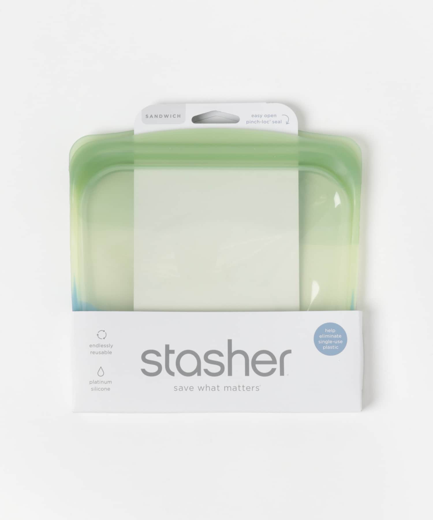 stasher　Silicon bag EZ sandwich black sea FREE