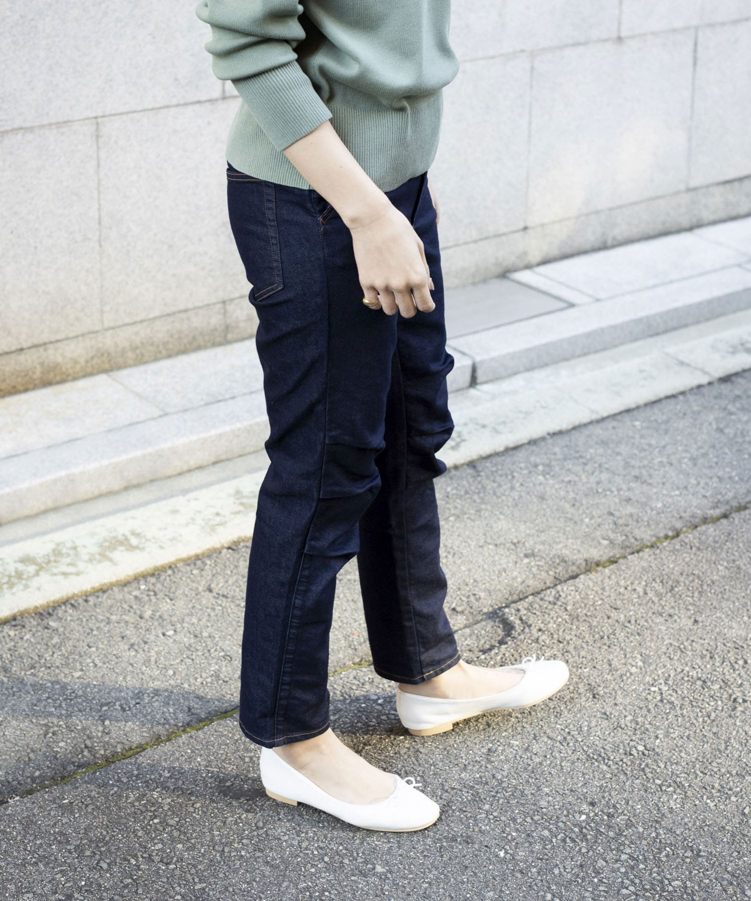 ザ グッドランド マーケット　any+easy denim pants D.blue XS